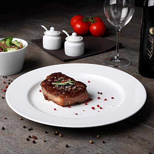 Holst Porzellan HA 031 Piatto Piano, Porcellana, Bianco, 31.5 cm, 6 unità