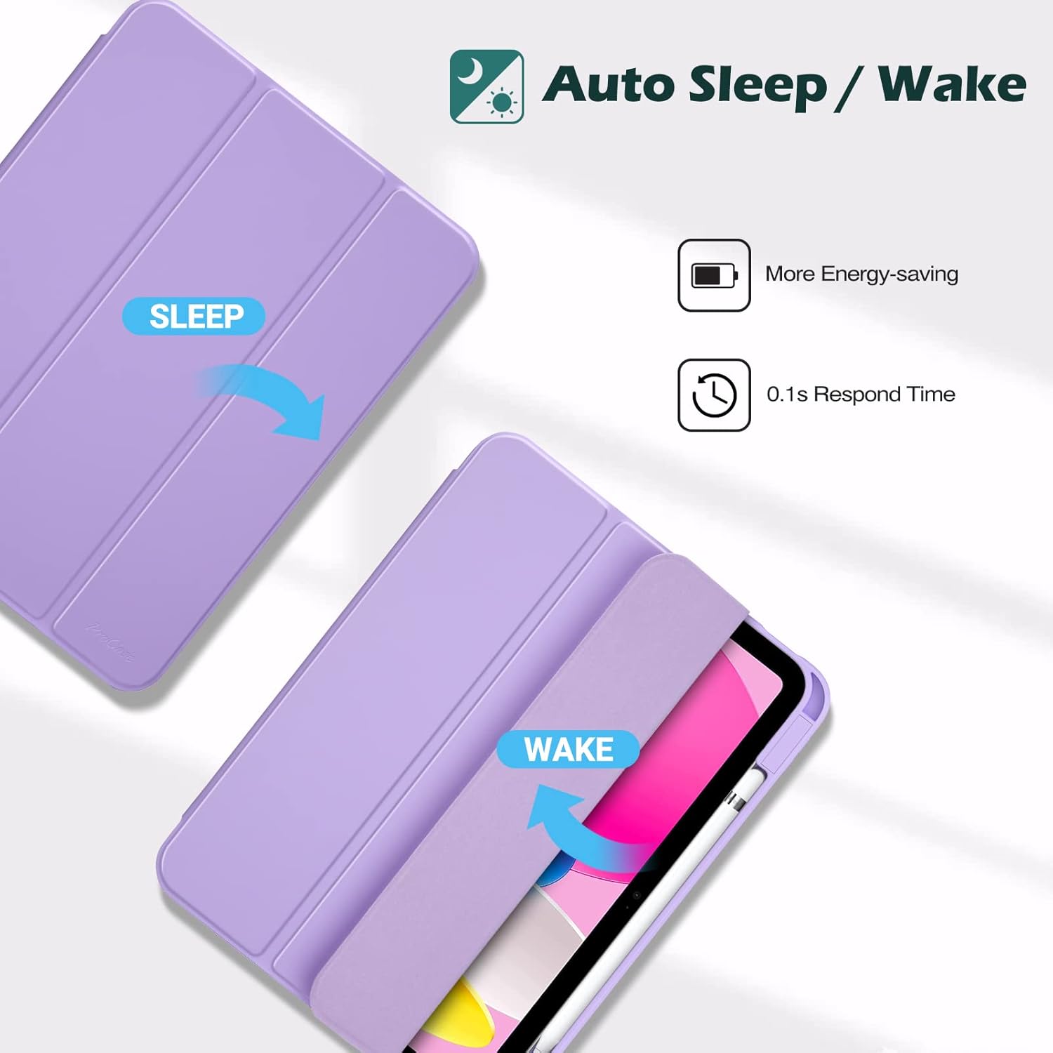 Procase Cover iPad 11 Generazione (2025) / 10 Generazione (2022), Viola - immagine 4