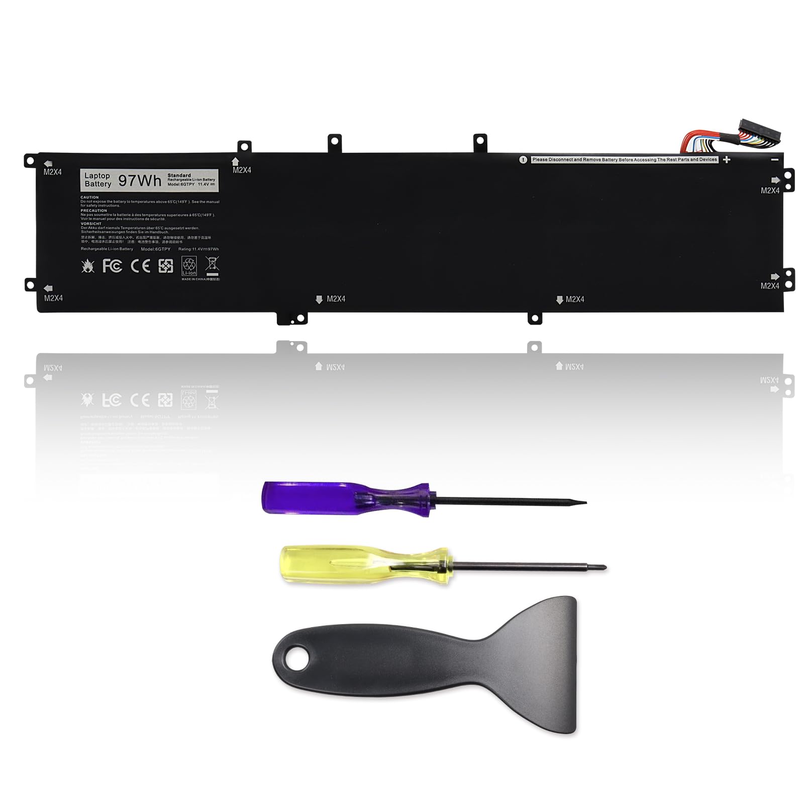 Opahuter 6GTPY Batteria Laptop per Dell XPS 15 9560 97WH