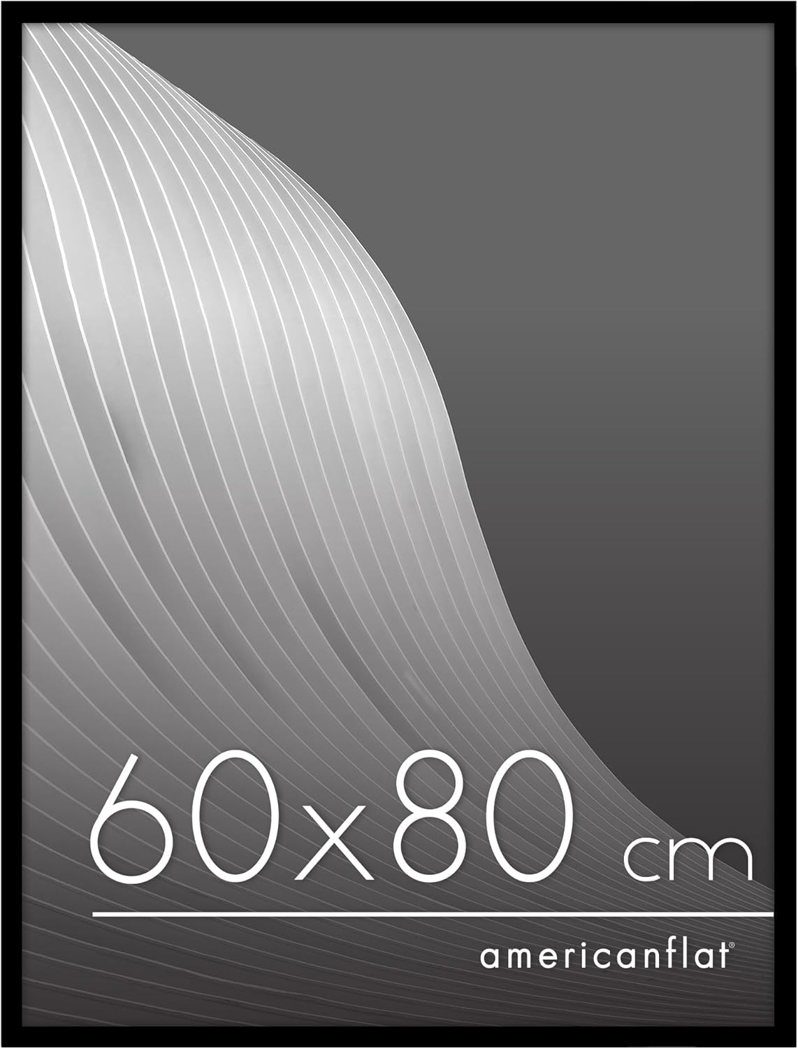 Americanflat Cornice Nera 60x80 cm con Bordo Sottile - immagine 1