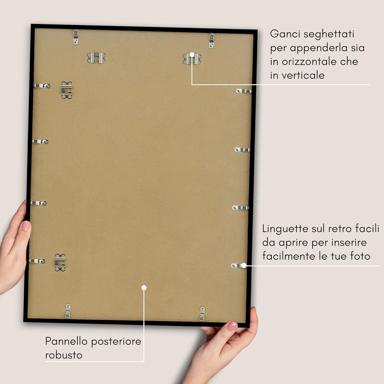 Americanflat Cornice Nera 60x80 cm con Bordo Sottile - immagine 6