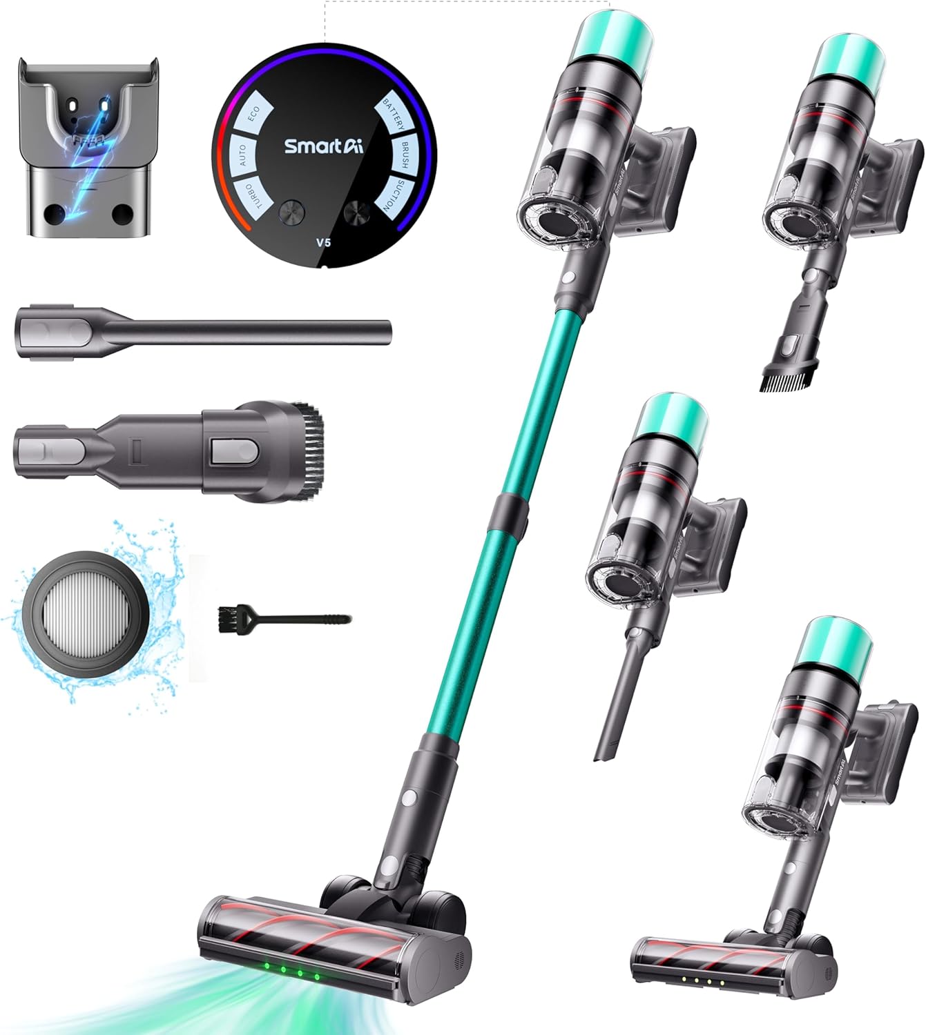 Smartai V5 Aspirapolvere Senza Fili 50Kpa/600W - immagine 1