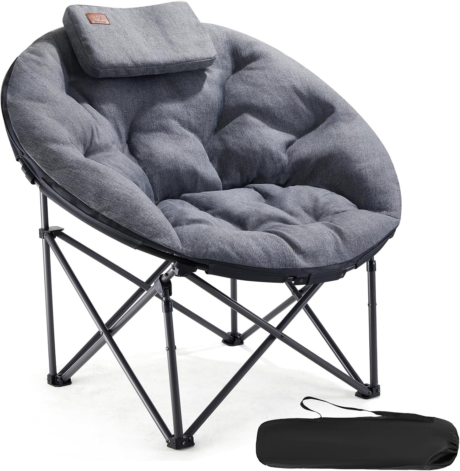 Ever Advanced Moonchair - Sedia Pieghevole XXL, Grigio