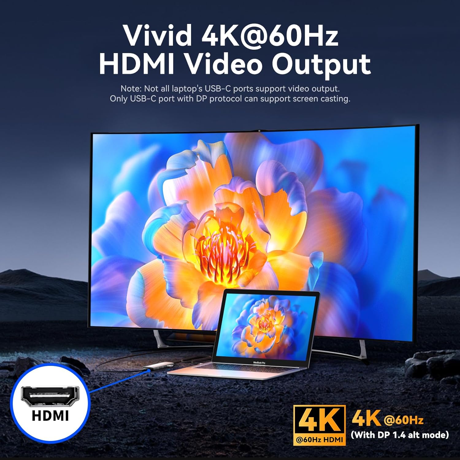 Hub USB-C 10Gbps con HDMI 4K@60Hz e PD 100W - immagine 5