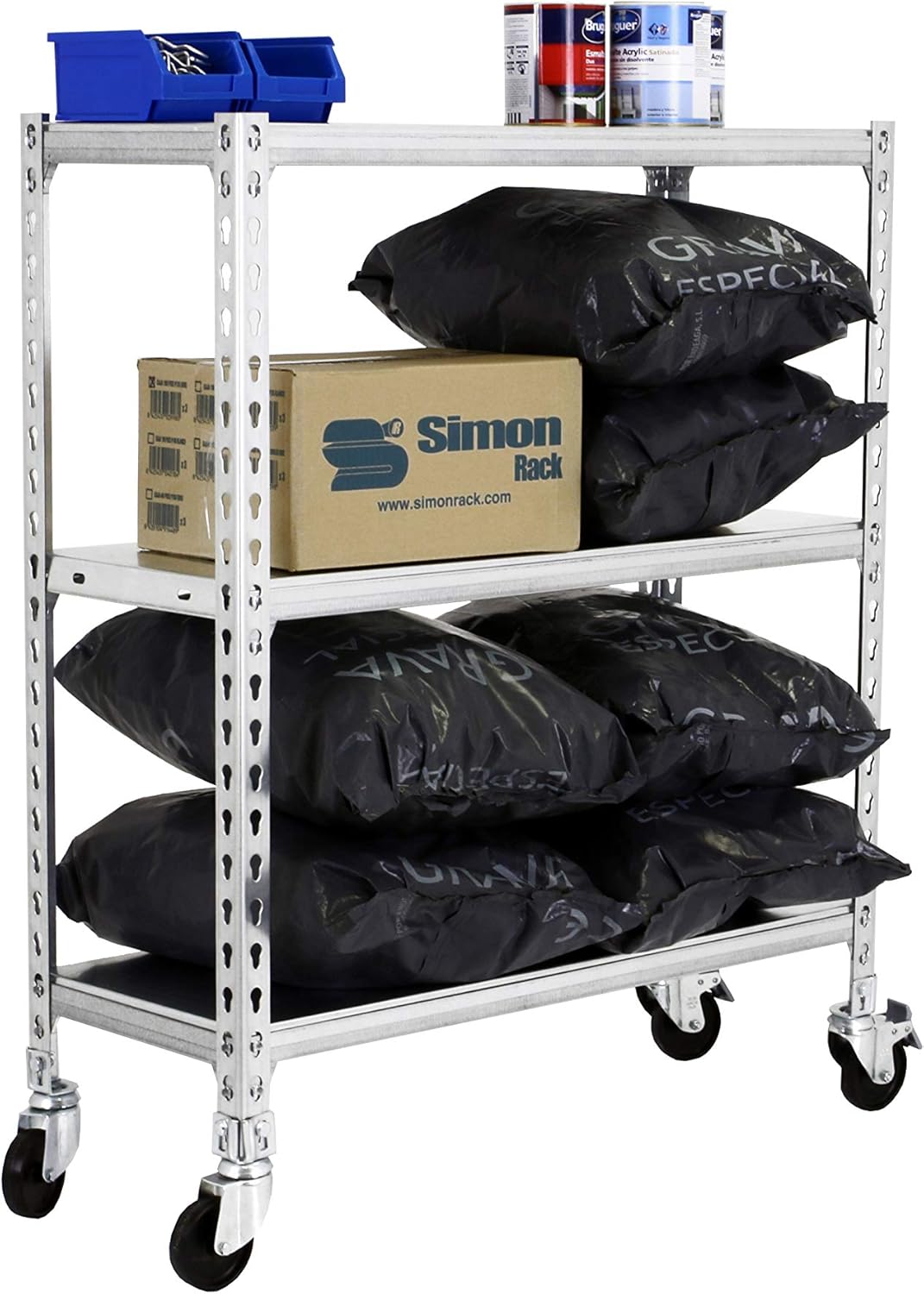 Simon Rack Scaffale Metallo Garage 3 Ripiani 975x1100x300 mm - immagine 1