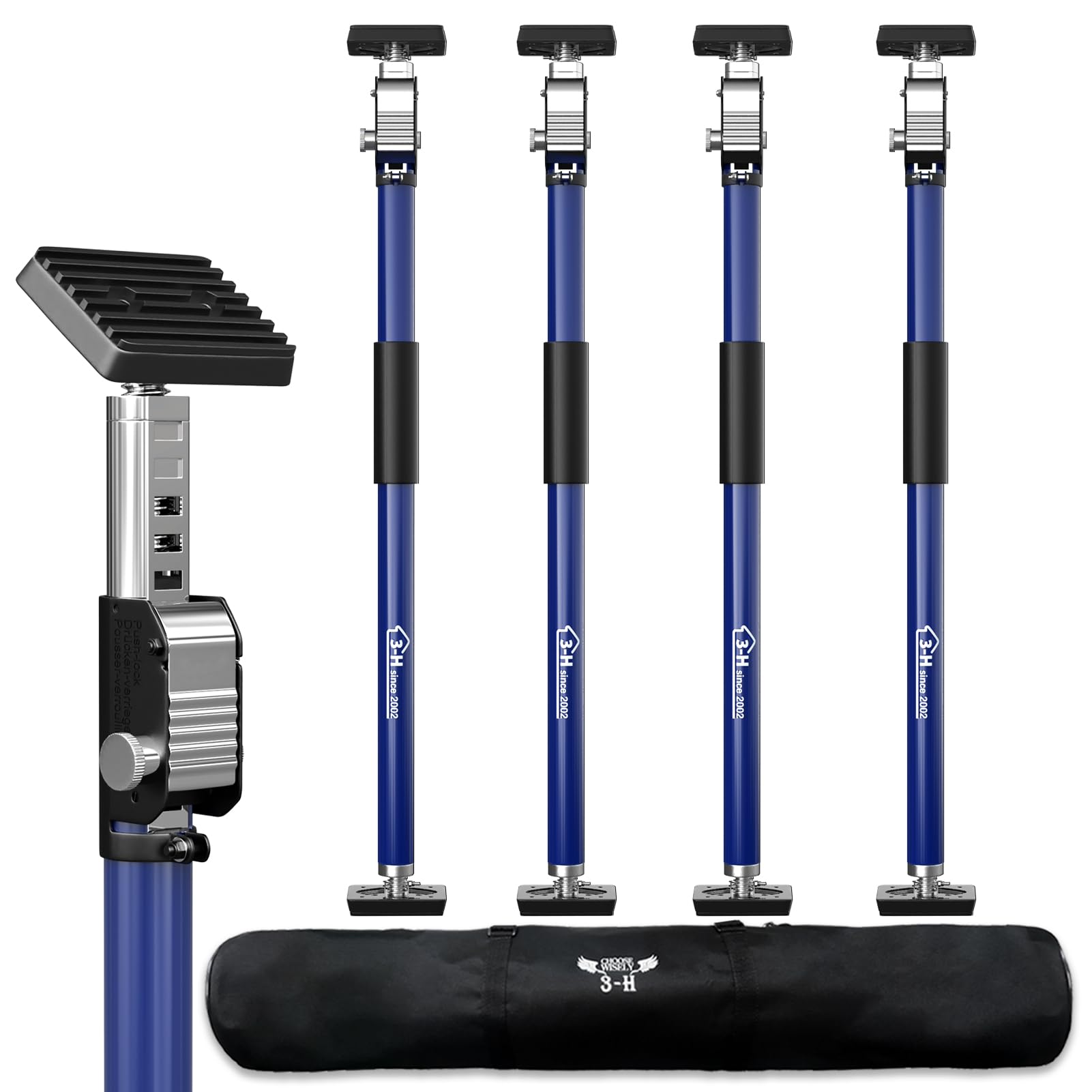 3-h Martinetti per Installazione Armadi 4 Pezzi