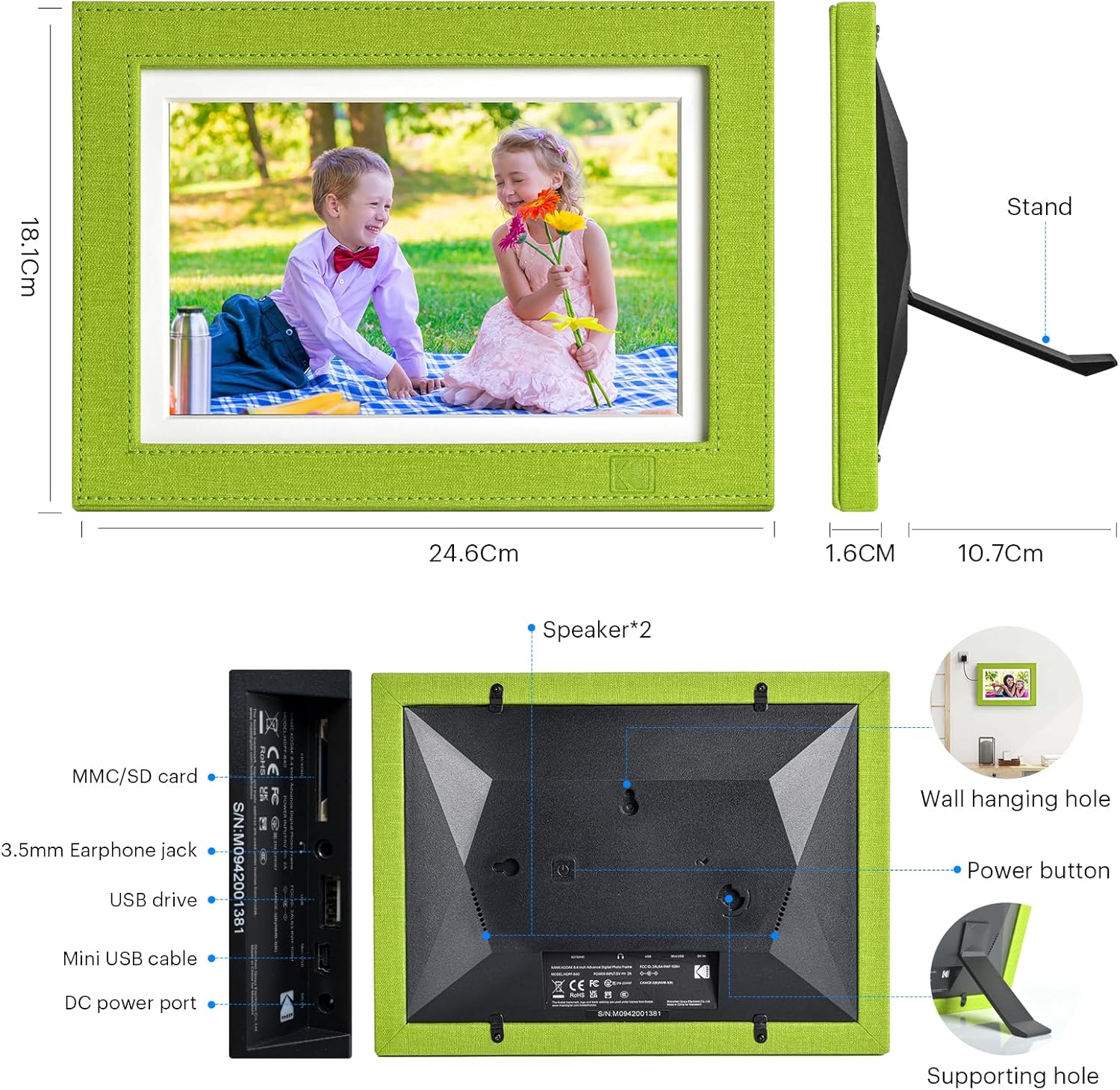 Kodak Cornice Digitale WiFi 8.4" 2K FHD 32GB - immagine 7