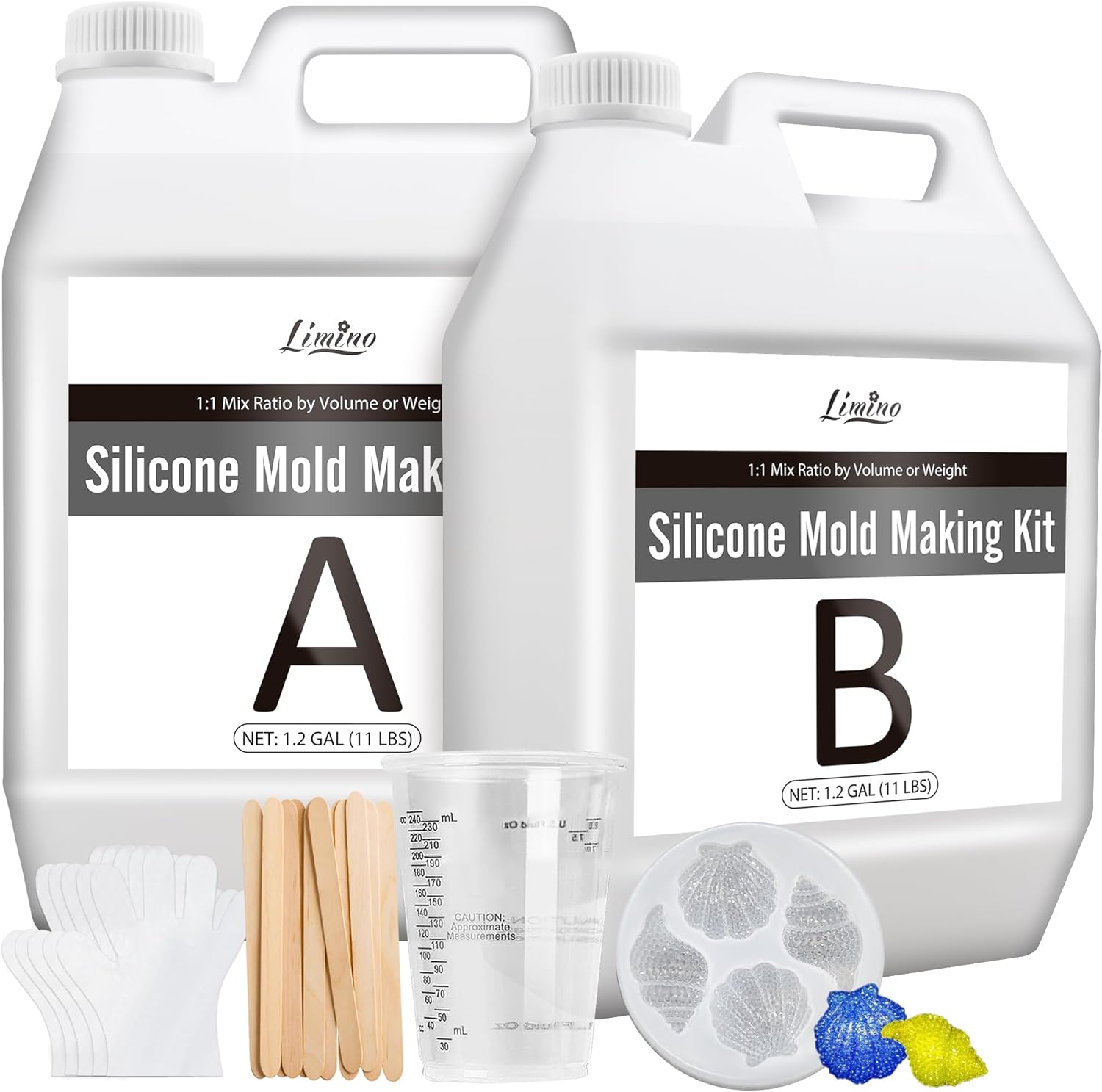 Gomma Silicone Liquido Traslucido 9L/10kg per Stampi - immagine 1