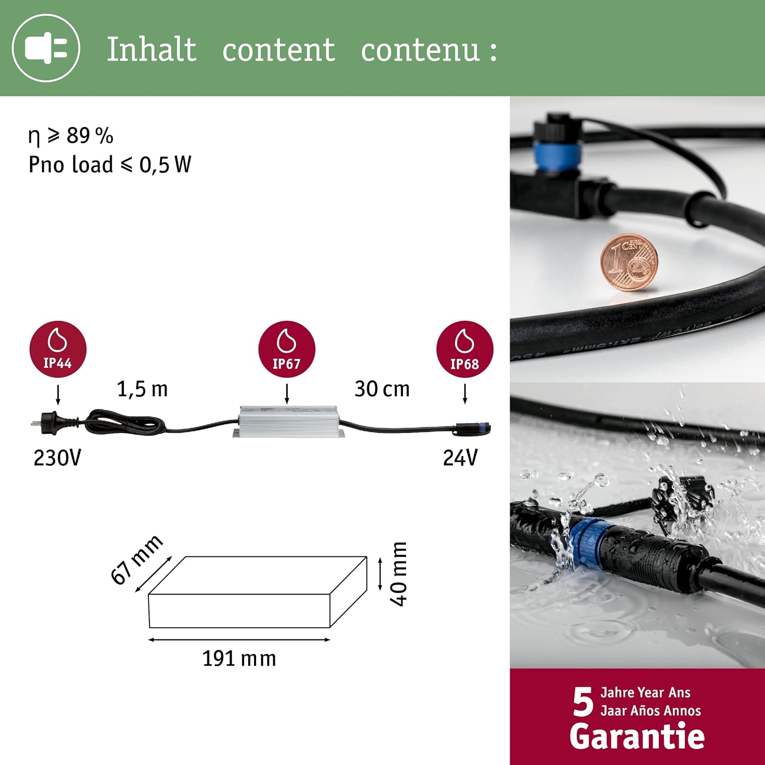 Paulmann 988.50 - Trasformatore Esterno Luci 150W - immagine 4