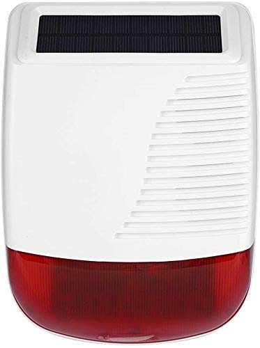 Sirena di Alarme, Sirena da esterno solare con Luce Lampeggiante LED funzionano con TECPEAK sistema di allarme