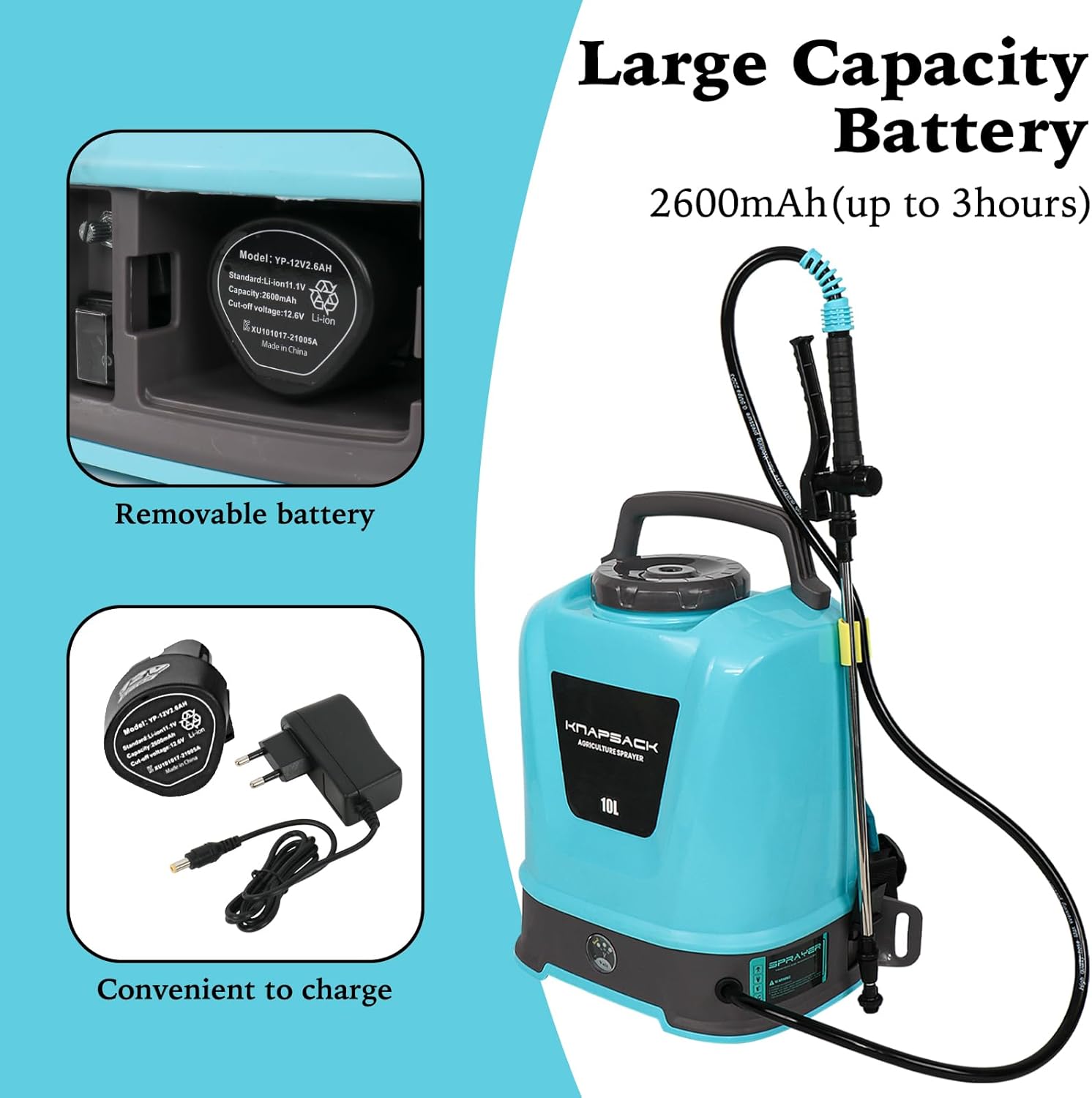 Iriisy Pompa a Zaino Elettrica 10 Litri - immagine 6