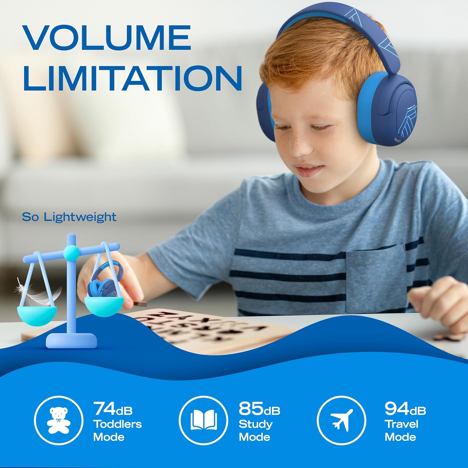 Powerlocus Cuffie Bluetooth per Bambini 70h - immagine 5