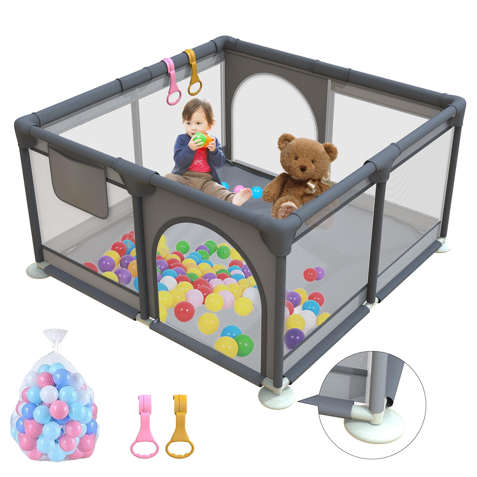 Box per Bambini 120 x 120 cm, Grigio Scuro | G Taleco Gear | Velz