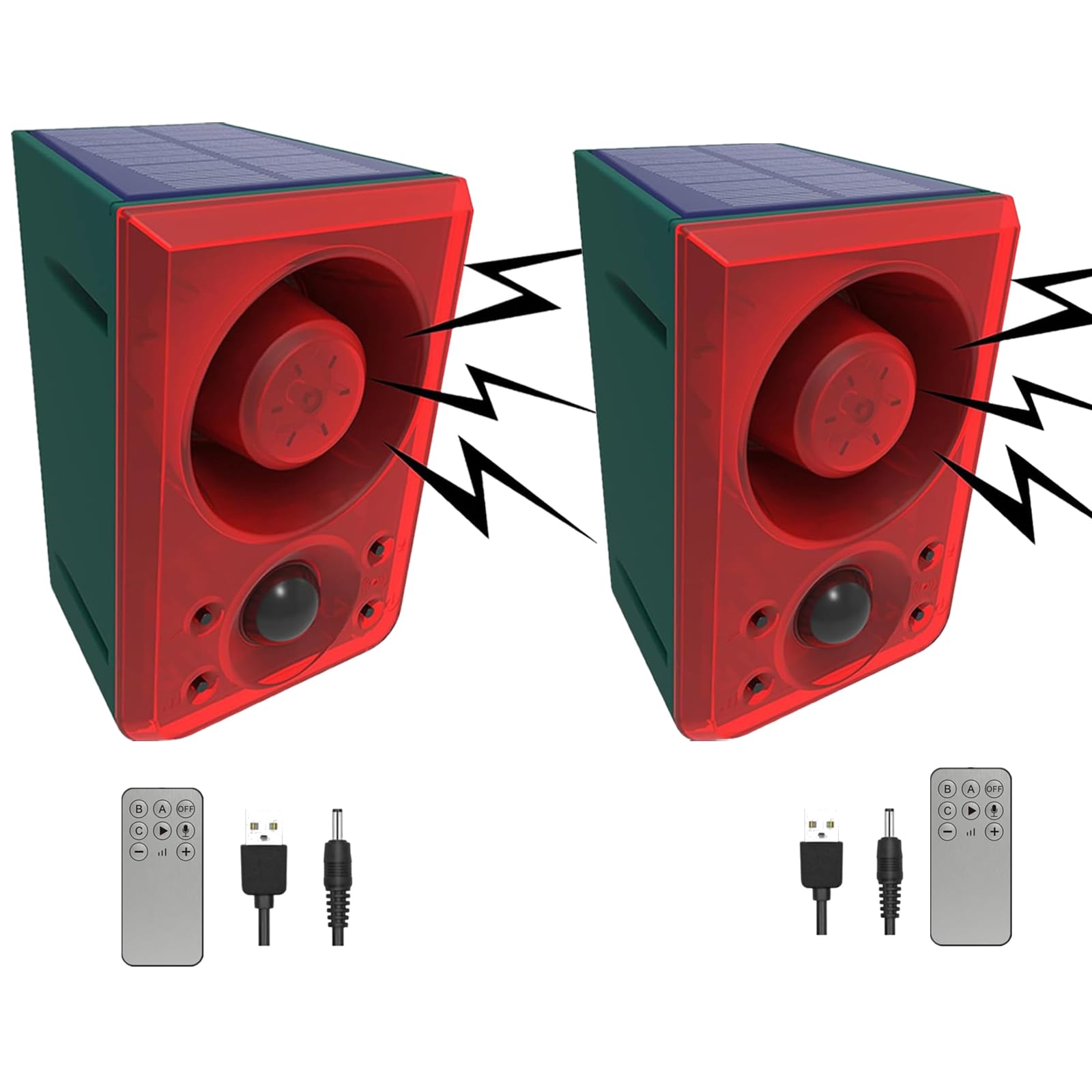 Allarme Sensore di Movimento Solare Esterno 130dB (2 pz)