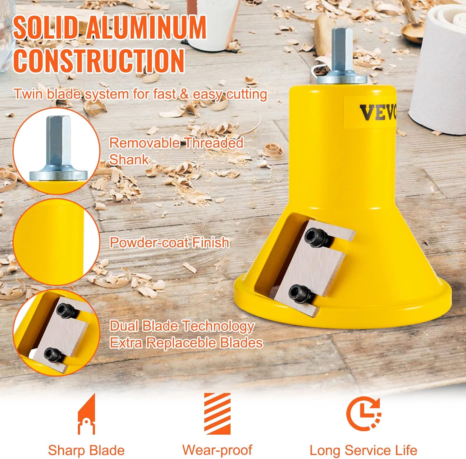 VEVOR Taglierina per Tenoni 1" e 2" con Doppie Lame - immagine 3