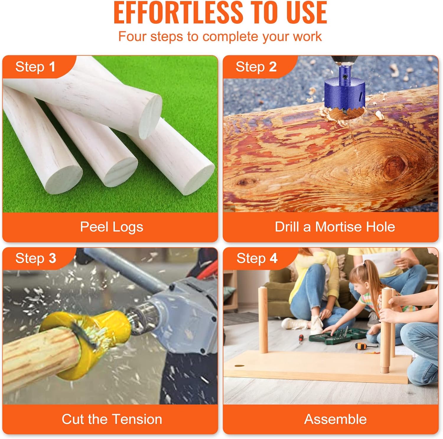 VEVOR Taglierina per Tenoni 1" e 2" con Doppie Lame - immagine 5