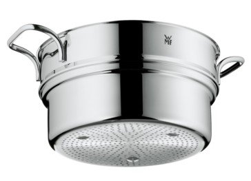 WMF ProfiSelect - Steamer, 24 cm, in acciaio inox, colore: Argento