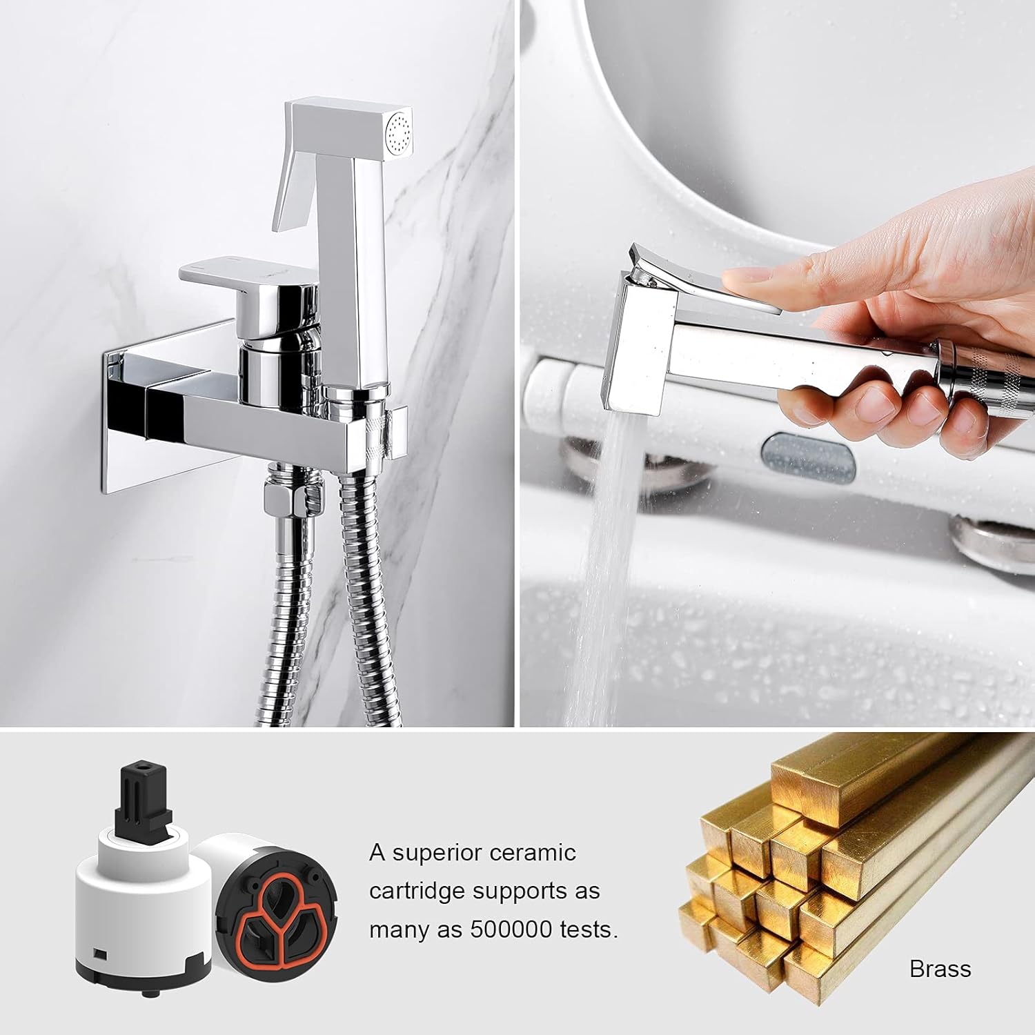 Ibergrif M22019 - Kit Doccetta Esterno per WC e Bidet - immagine 3