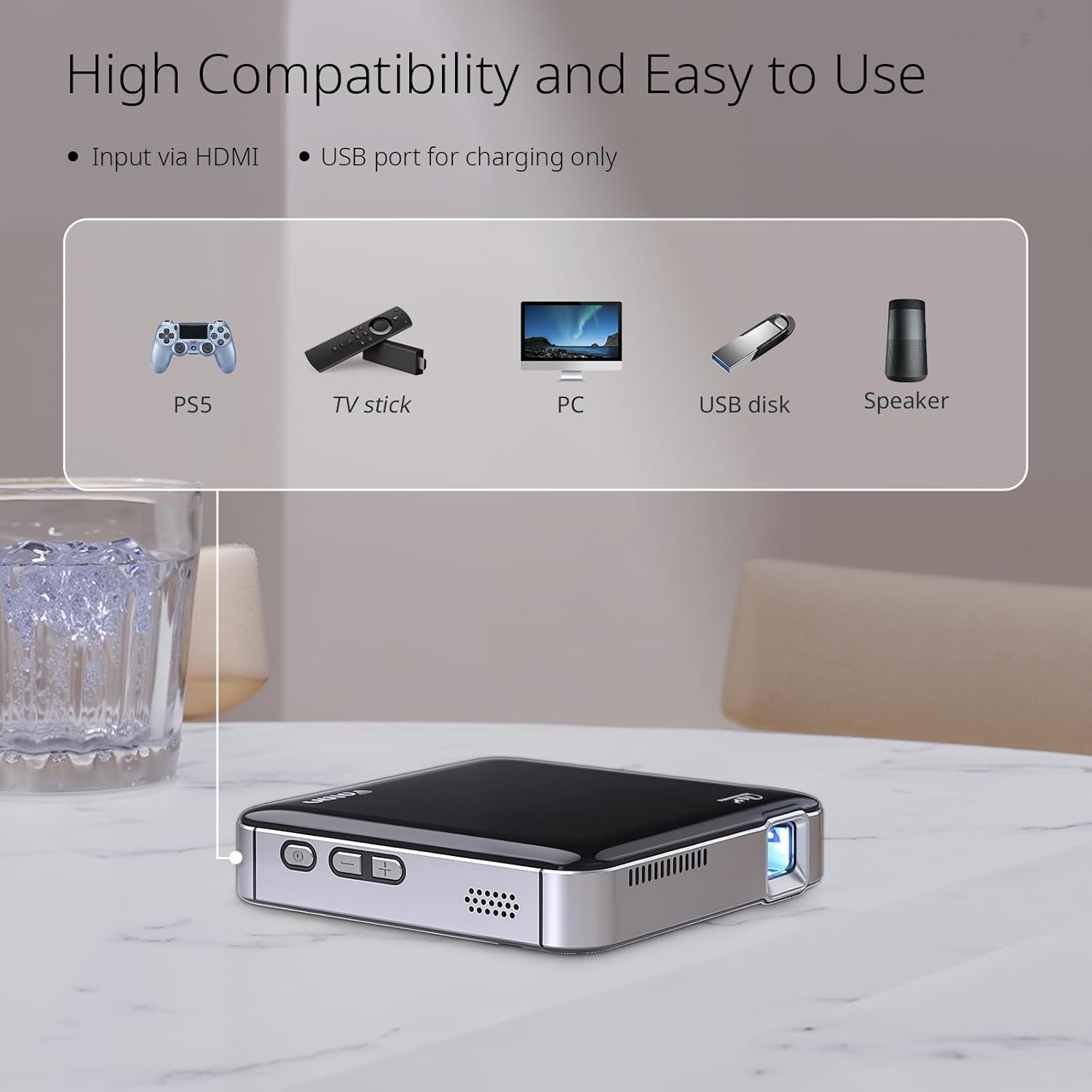 Yoton Proiettore Mobile DLP Mini 1080P - immagine 5