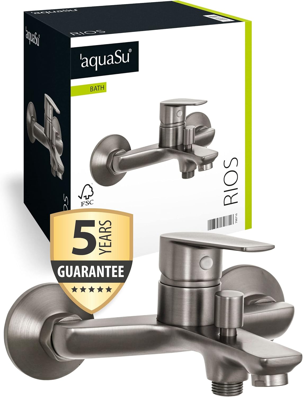 Aquasu® Rios 798716 - Rubinetto Vasca con Deviatore - immagine 1