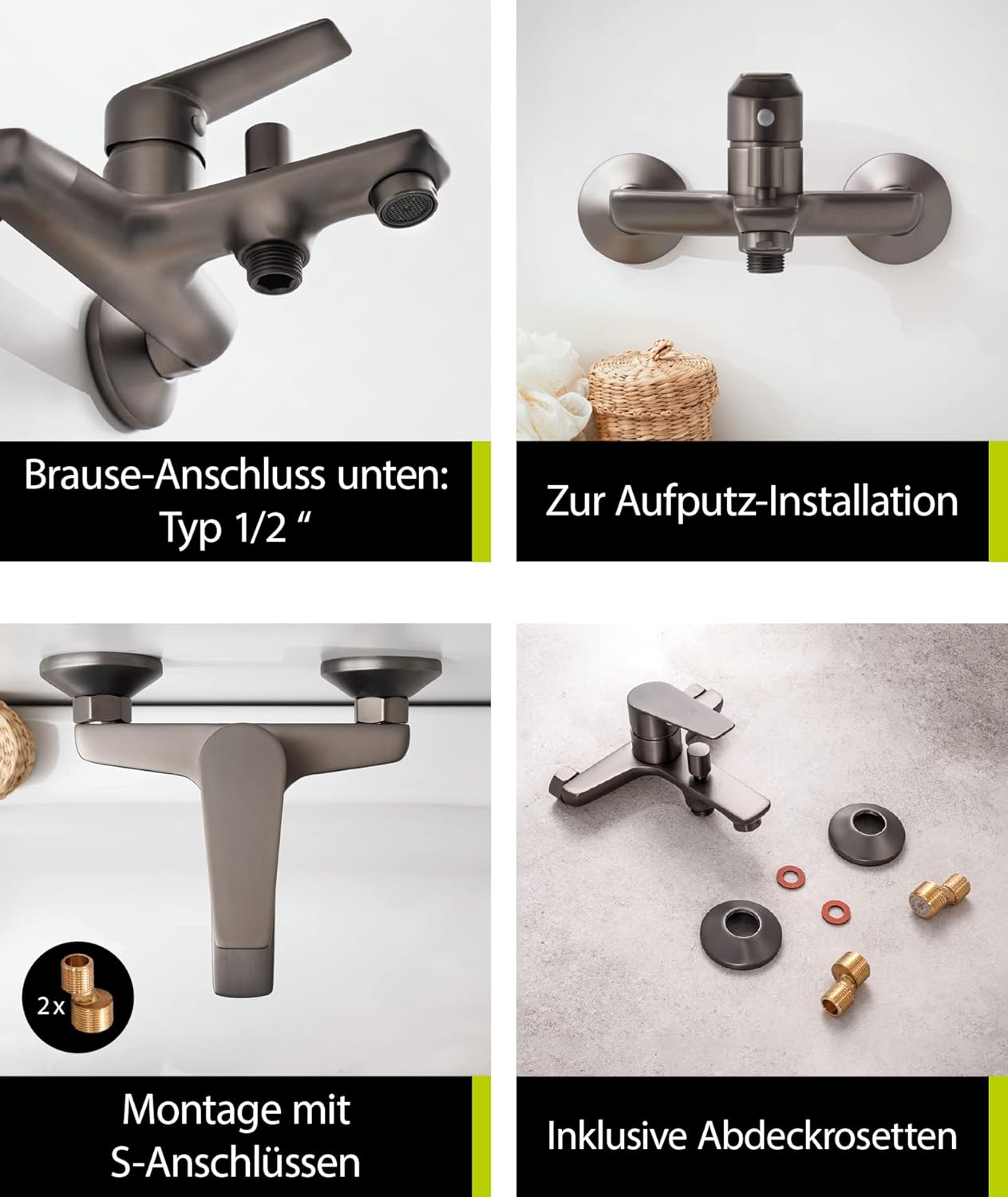 Aquasu® Rios 798716 - Rubinetto Vasca con Deviatore - immagine 4