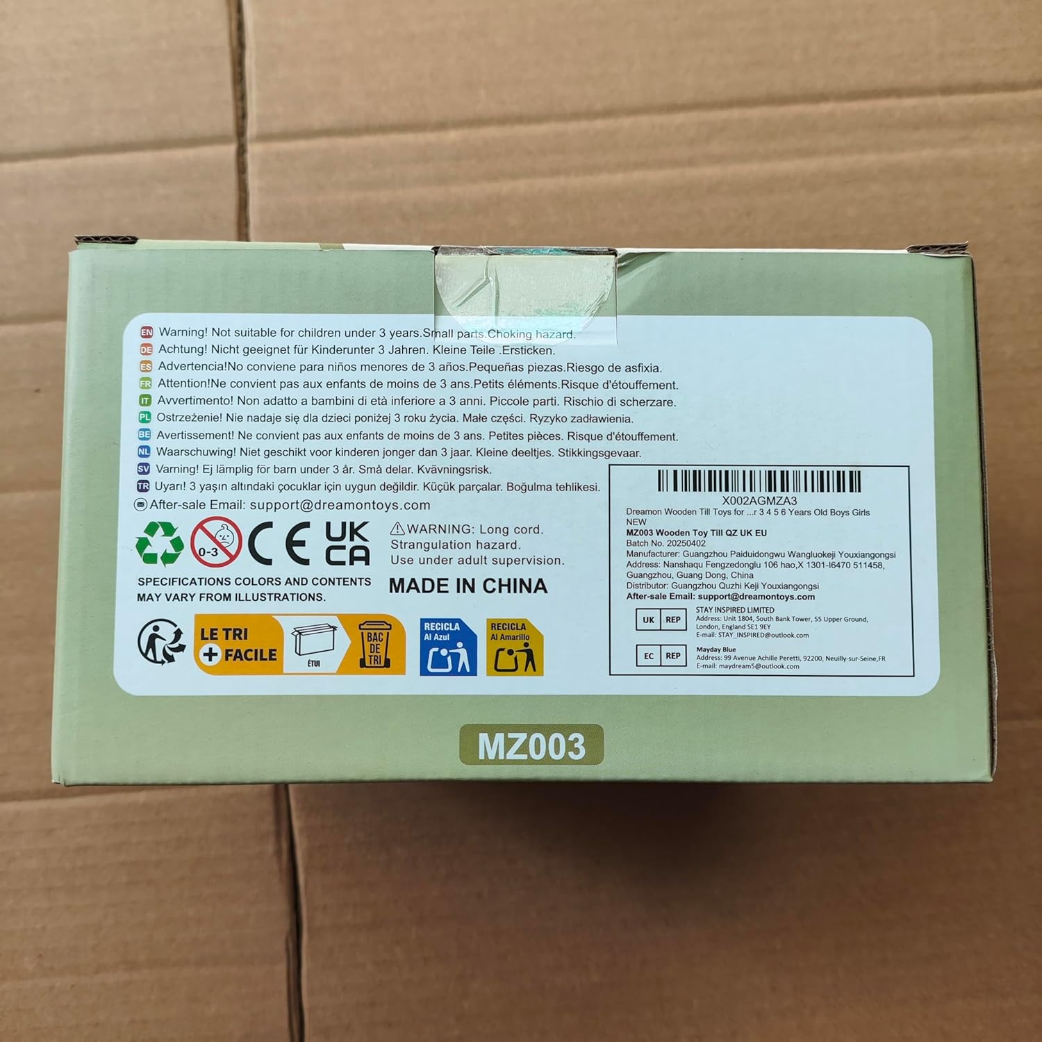 Dreamon Cassa Giocattolo Legno con Scanner e Grembiule - immagine 8