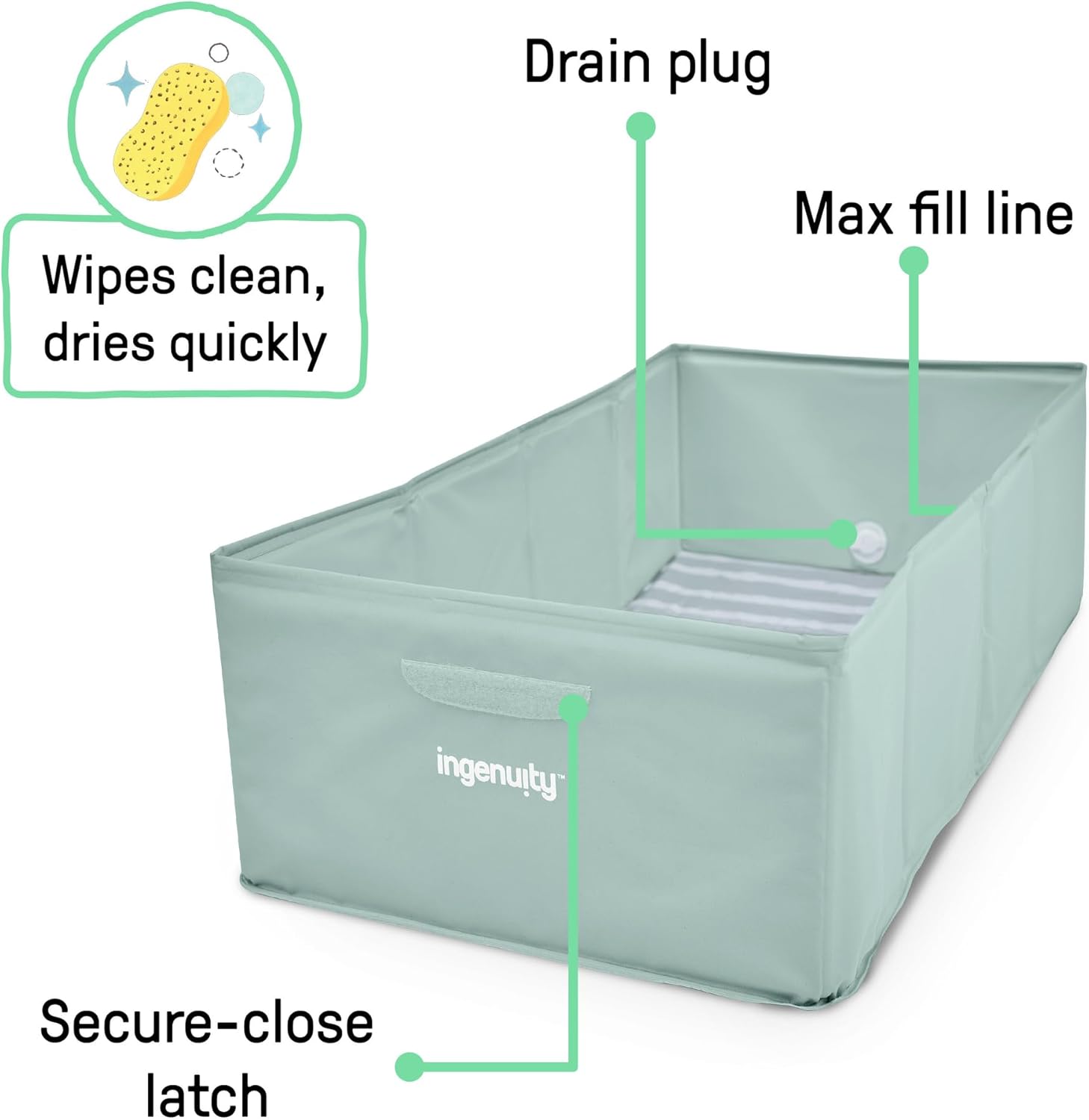 Ingenuity Vasca Tuckaway per Bambini Pieghevole - immagine 7