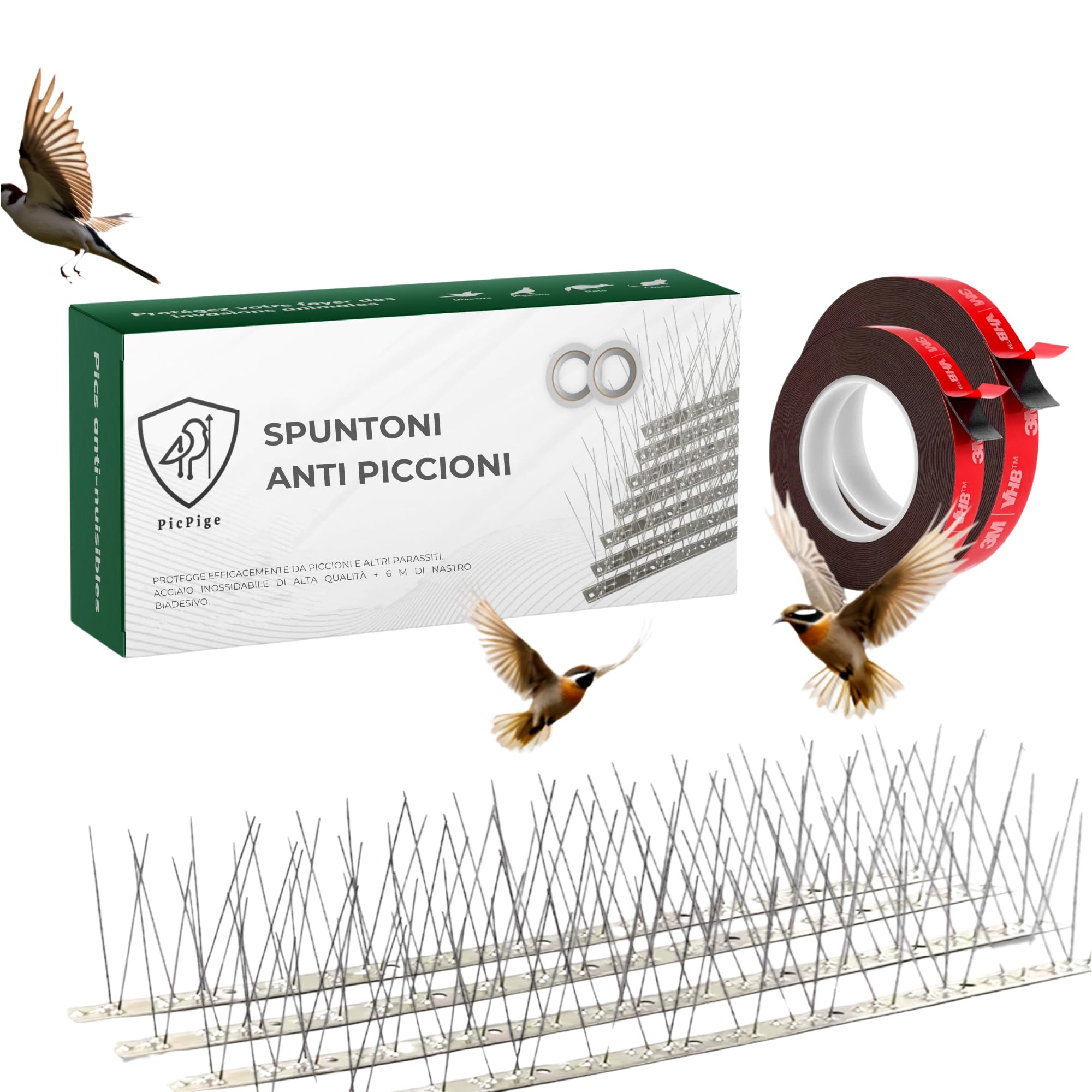 Picpige Dissuasori per Piccioni - 6.6 Metri