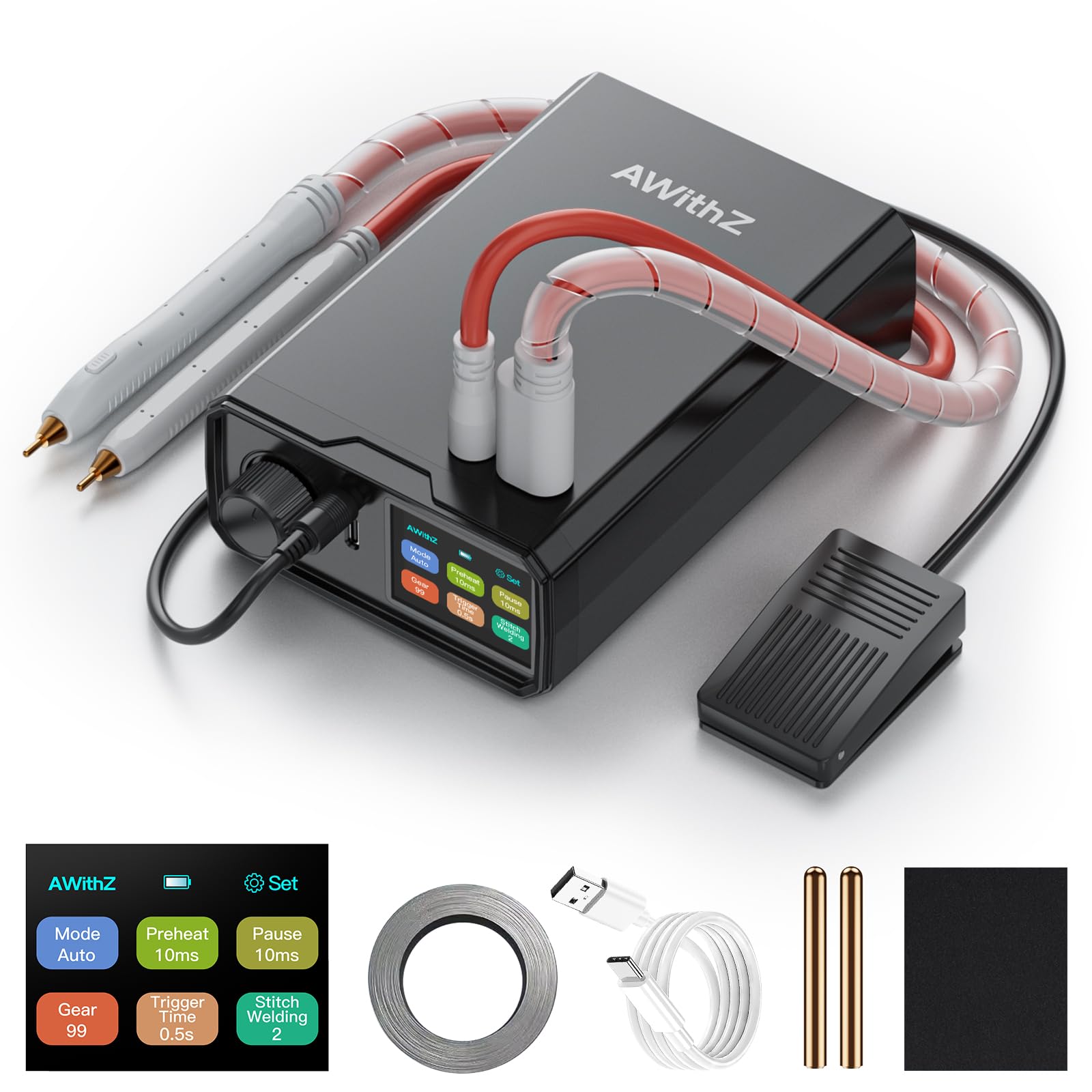 AWithZ Saldatrice a Punti 9000W per Batteria UK3