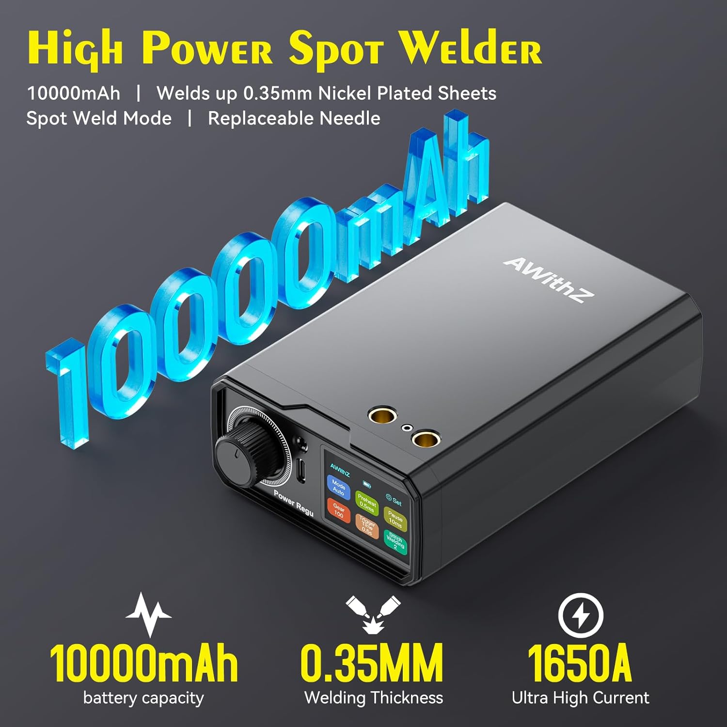 AWithZ Saldatrice a Punti 9000W per Batteria UK3 - immagine 2