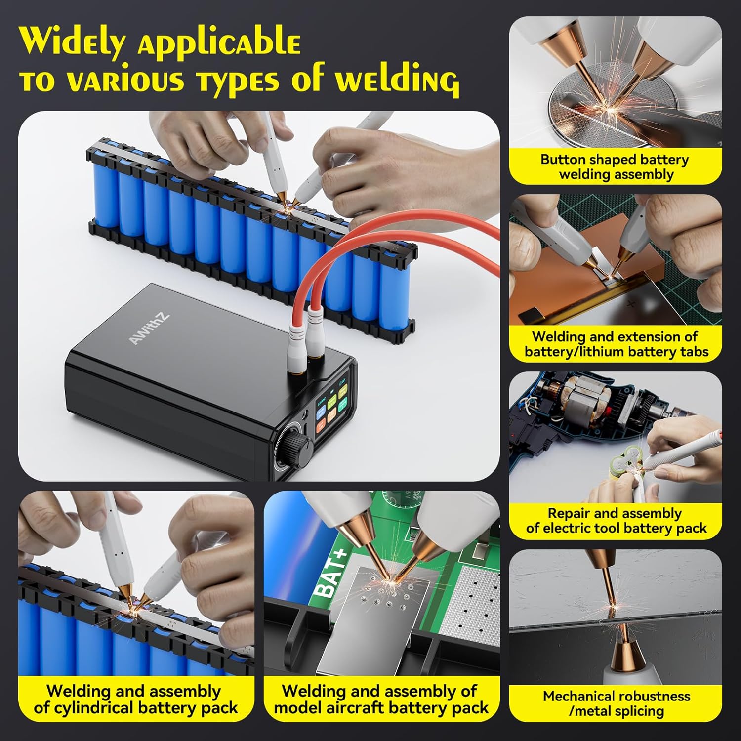 AWithZ Saldatrice a Punti 9000W per Batteria UK3 - immagine 3
