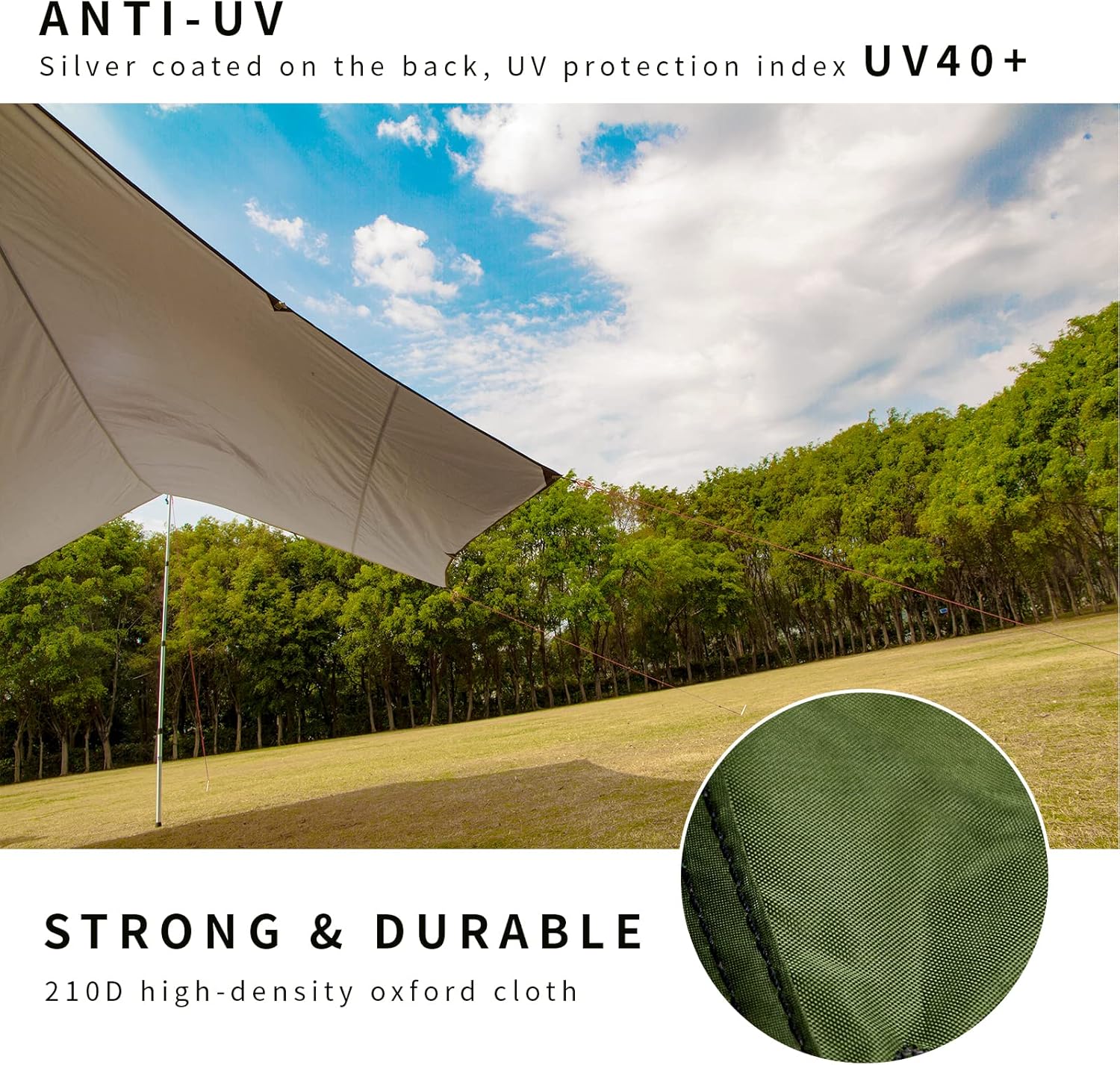 Unigear Telo da Campeggio Impermeabile 450x420cm - immagine 3