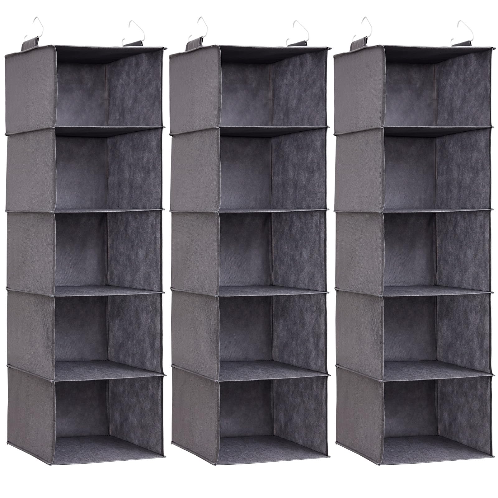 Lifewit Set 3 Organizer Armadio da Appendere, Grigio