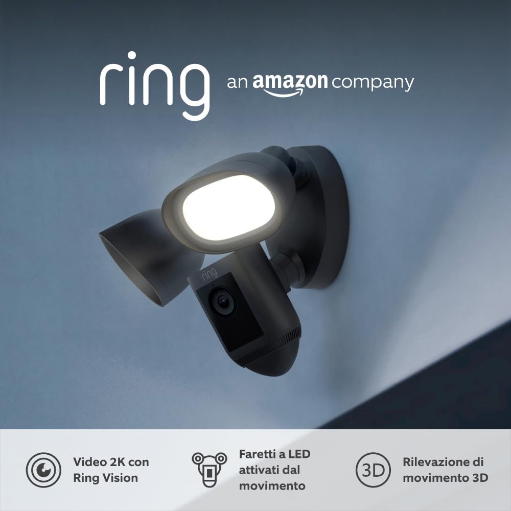 Ring Videocamera Pro con Proiettori Cablata - immagine 1