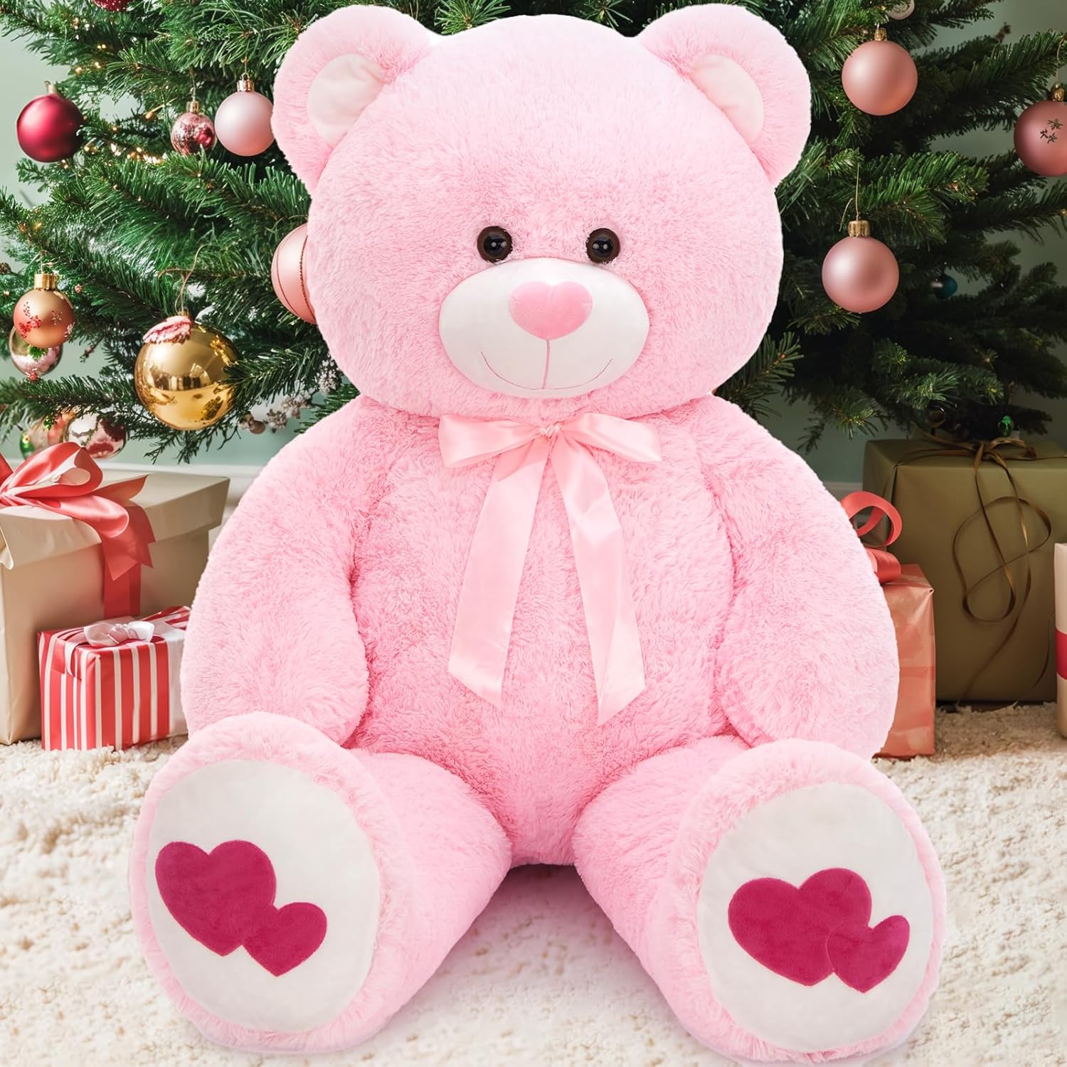 MorisMos Orso Peluche Gigante Rosa 120cm - immagine 8