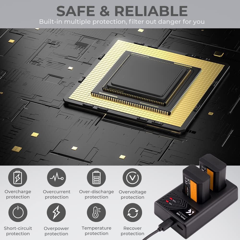 K&f Concept NP-FW50 Batteria e Caricabatteria Kit - immagine 5