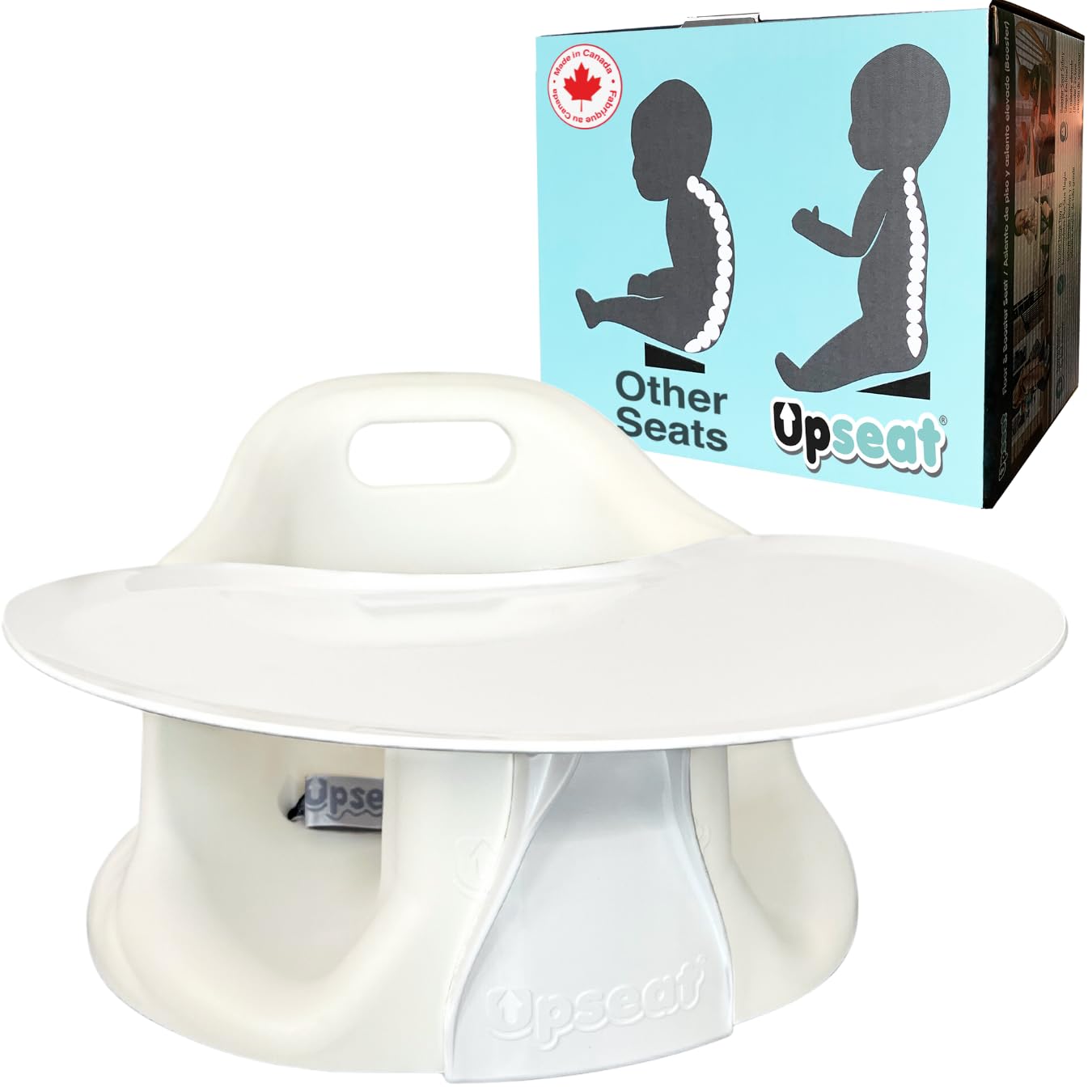 Upseat Rialzo Sedile Bambino con Vassoio, Bianco