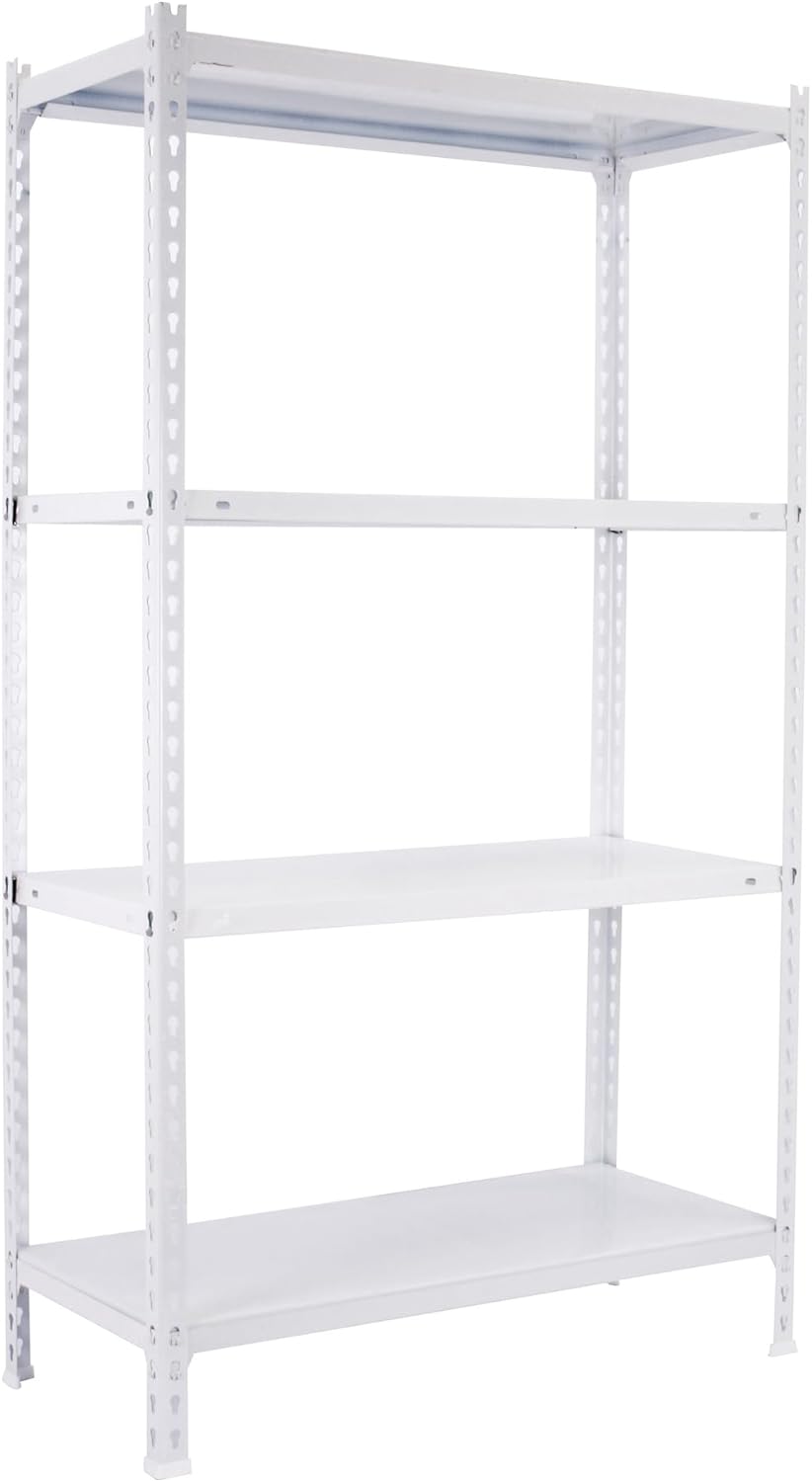 Simon Rack Scaffalatura Metallica 150x100x30 cm, Bianco