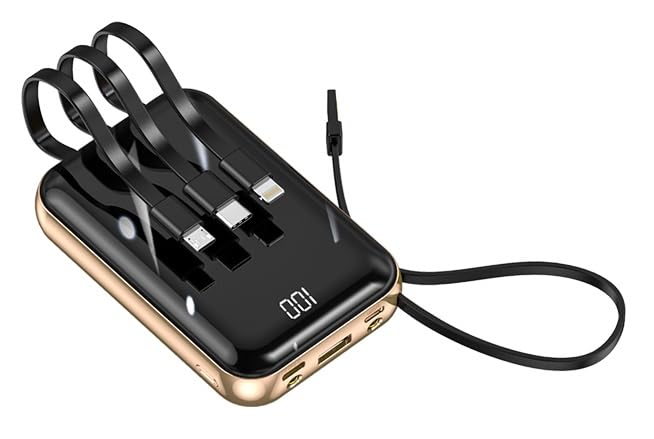 Power Bank SMART·J DX458 10000mAh con Cavi Integrati