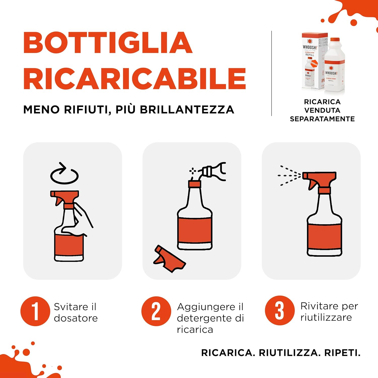 Whoosh! Screen Shine Pro Spray 500 ml Pulizia Schermo TV - immagine 4