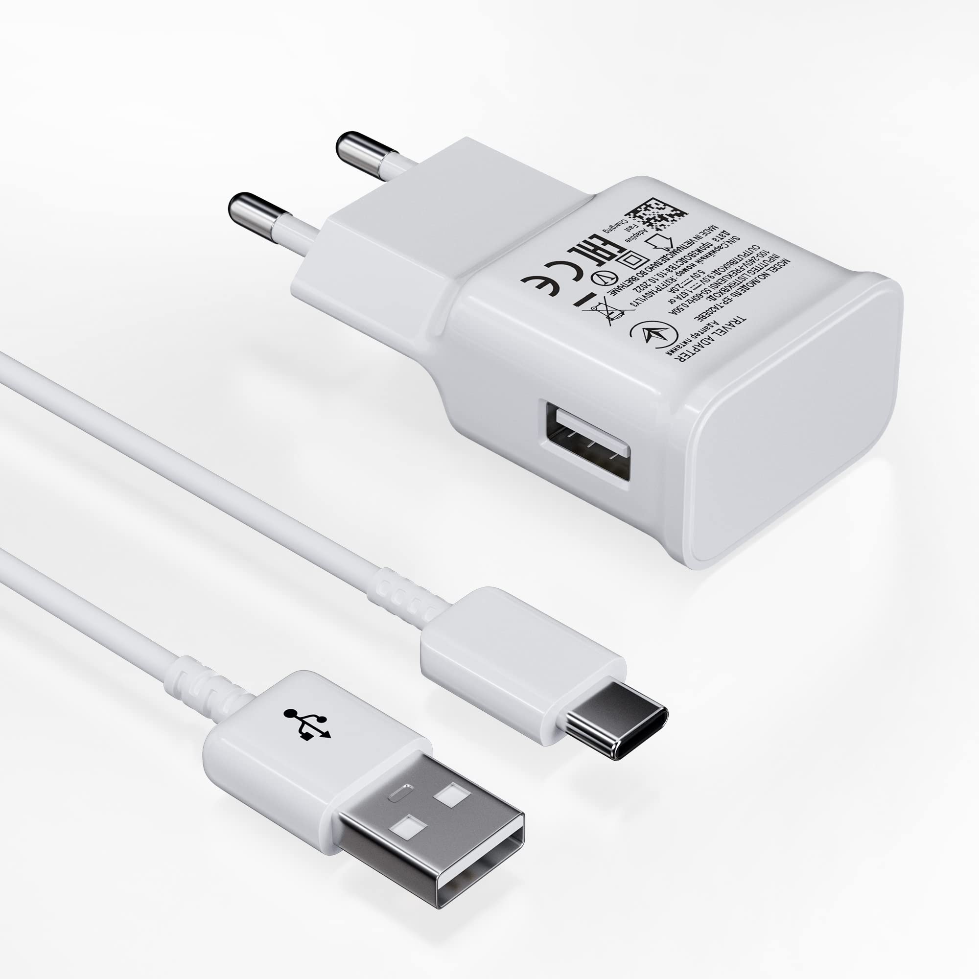 Caricatore Rapido USB-C con Cavo, Bianco