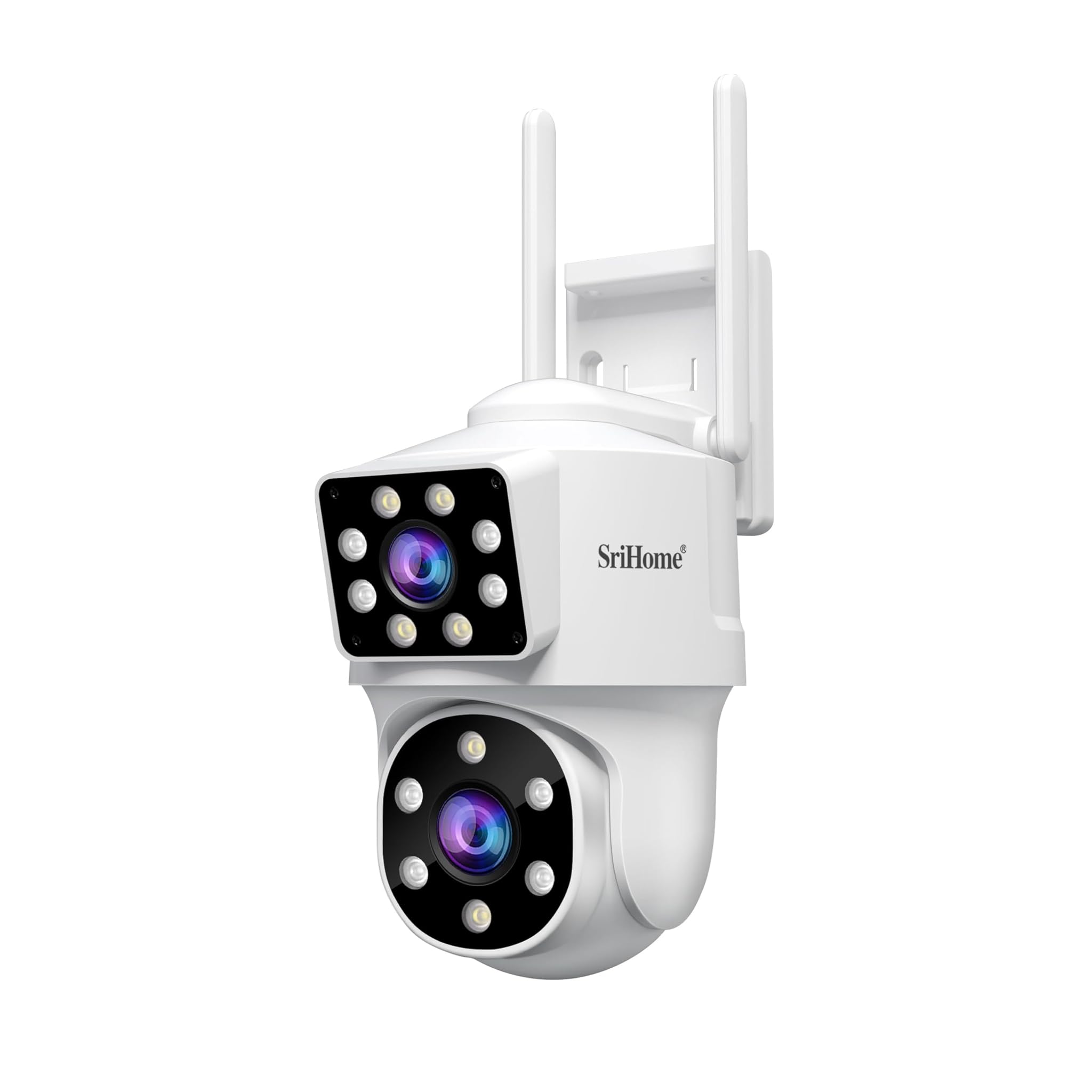 Srihome 2x2MP - Telecamere Sorveglianza Esterne Dual Obiettivo