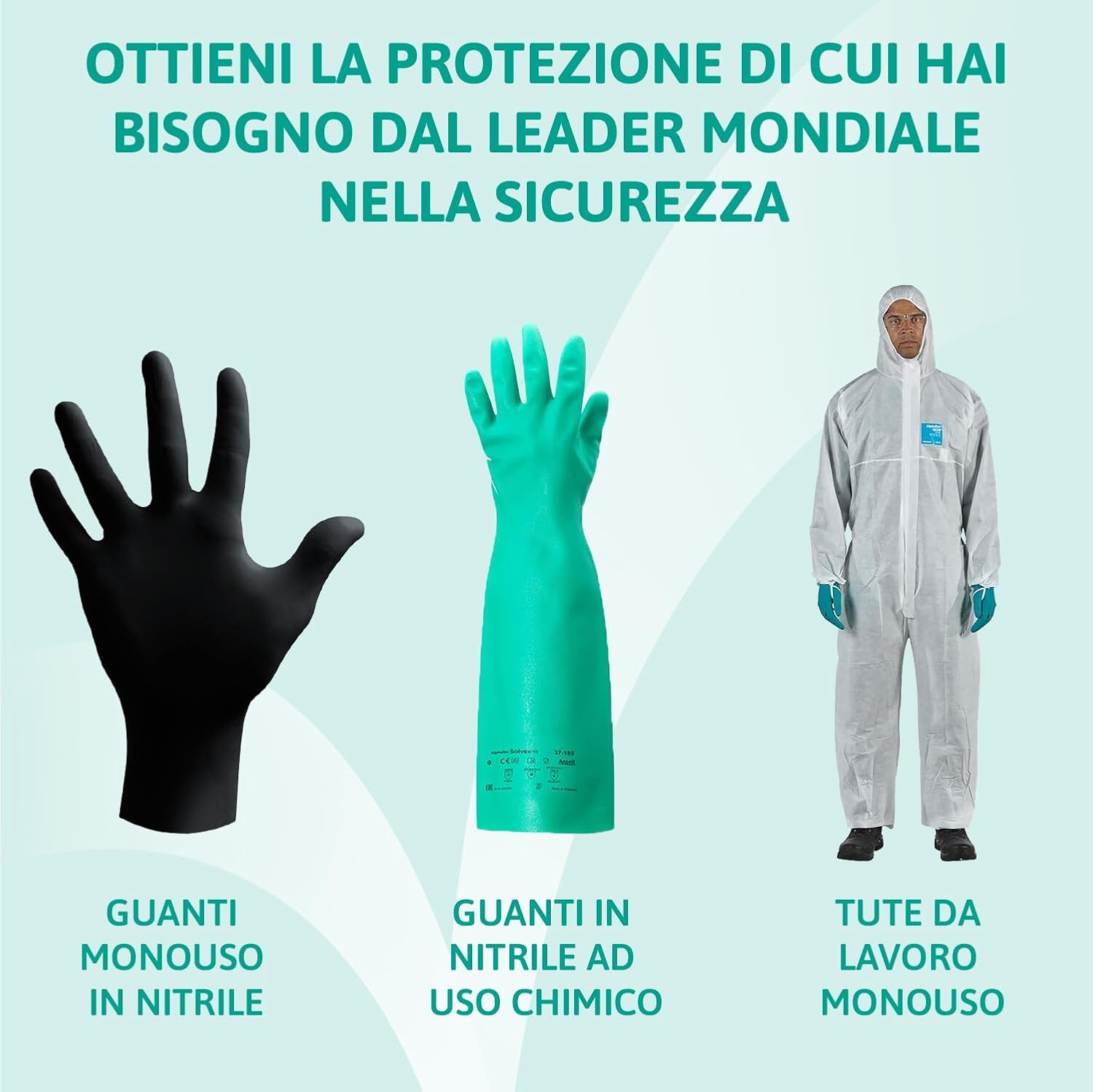 Ansell HyFlex 11-618 - Guanti da Lavoro Sottili, Blu - immagine 10