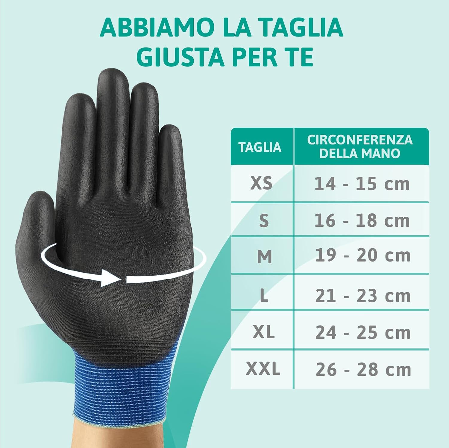 Ansell HyFlex 11-618 - Guanti da Lavoro Sottili, Blu - immagine 12