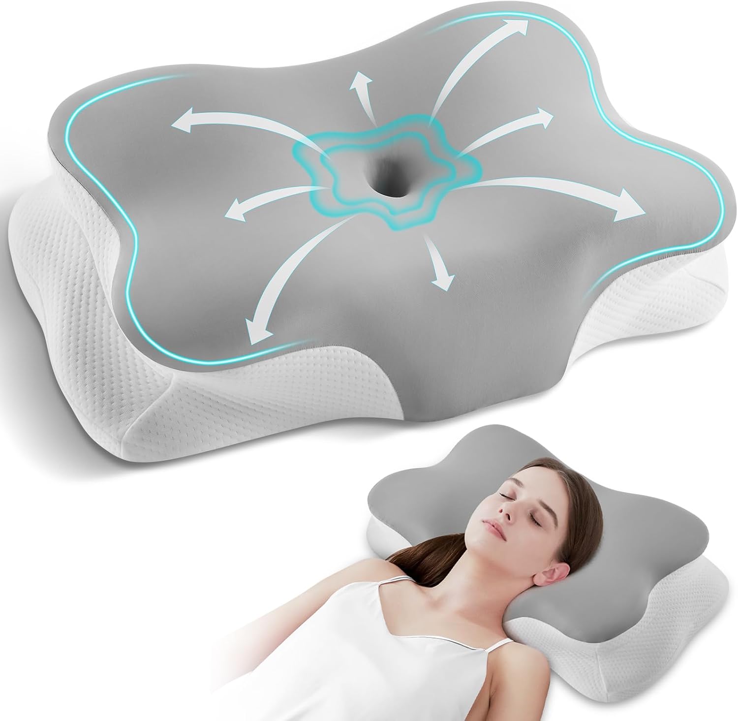 Cuscino per Cervicale in Memory Foam Traspirante - immagine 1