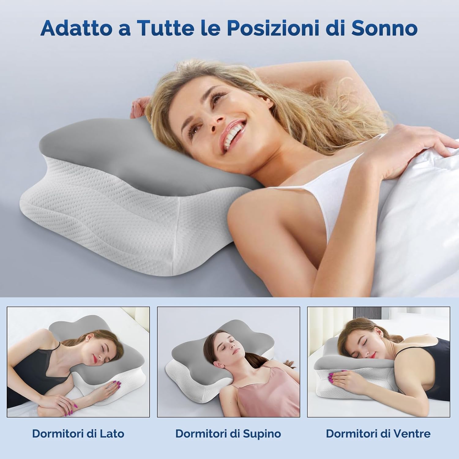 Cuscino per Cervicale in Memory Foam Traspirante - immagine 5