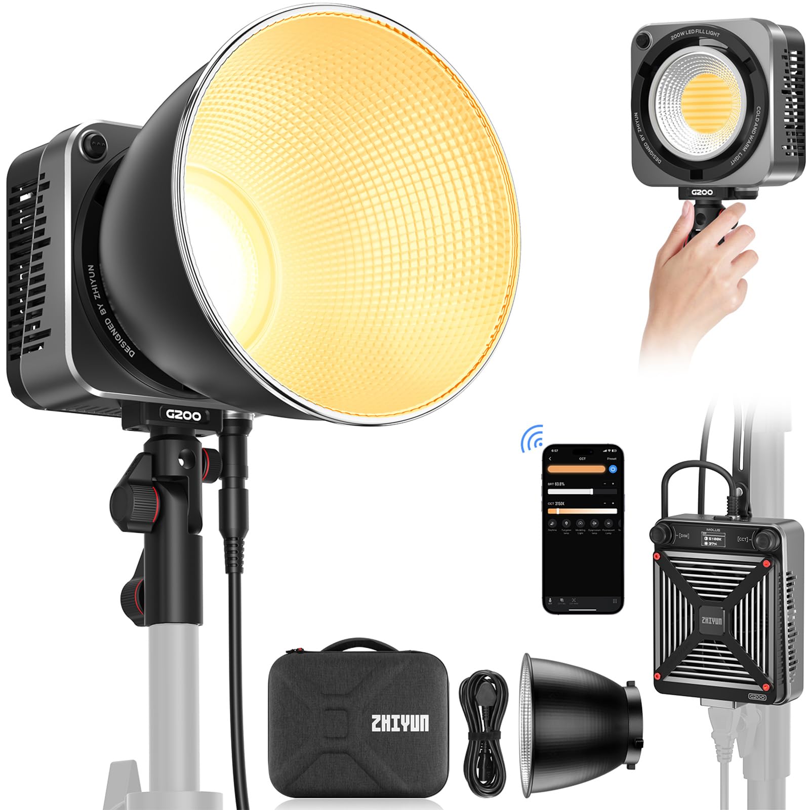 Zhiyun MOLUS G200 - Luce Video LED 200W