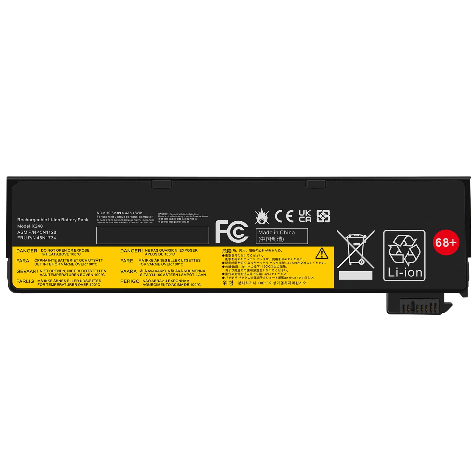 Asuncell 10.8V/4400mAh - Batteria per Lenovo ThinkPad