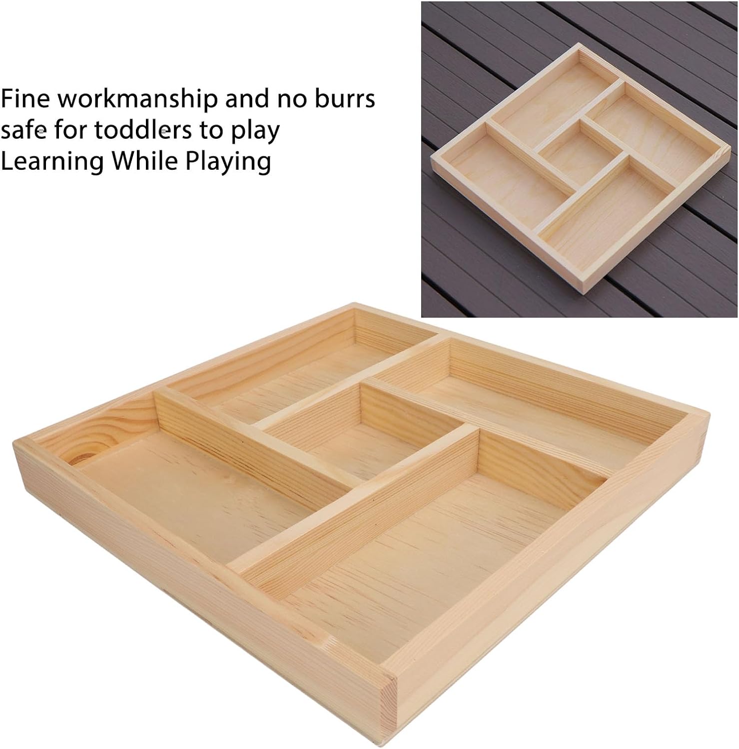 Tnfeeon Contenitore Sensoriale in Legno - immagine 2