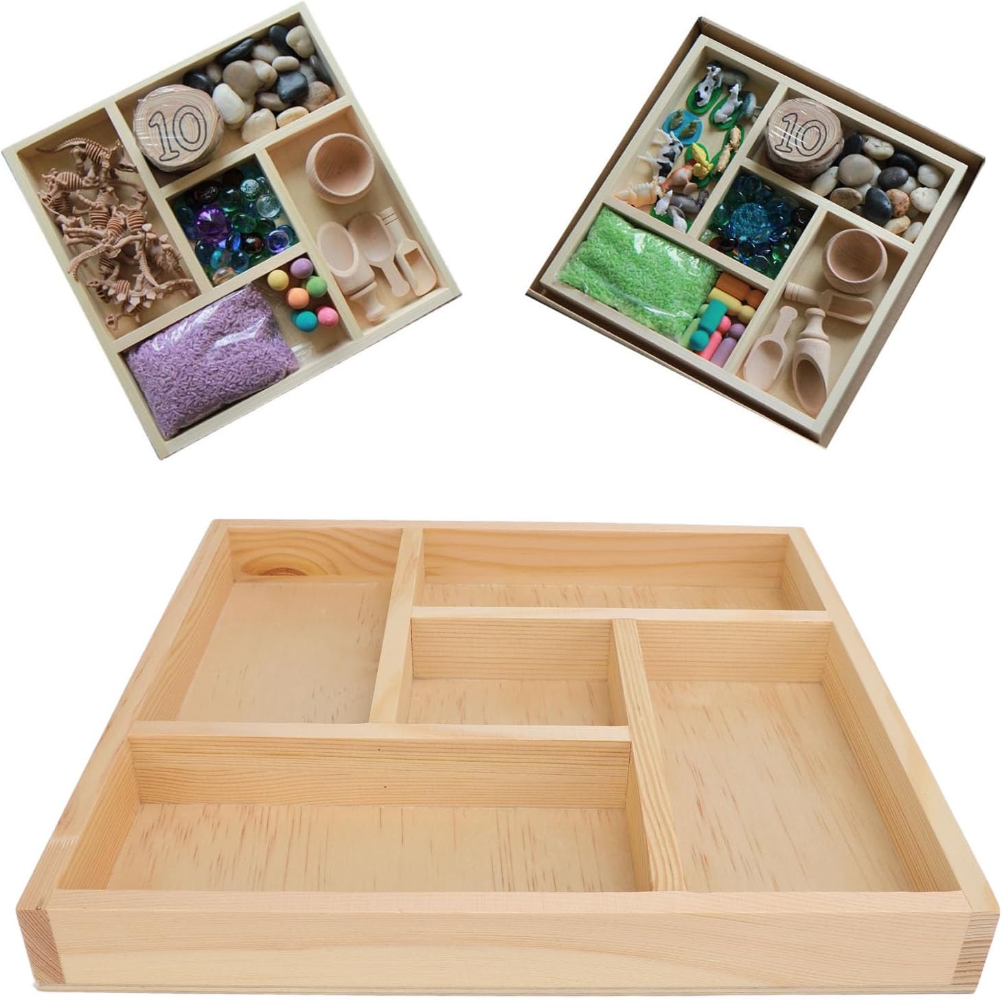 Tnfeeon Contenitore Sensoriale in Legno - immagine 3